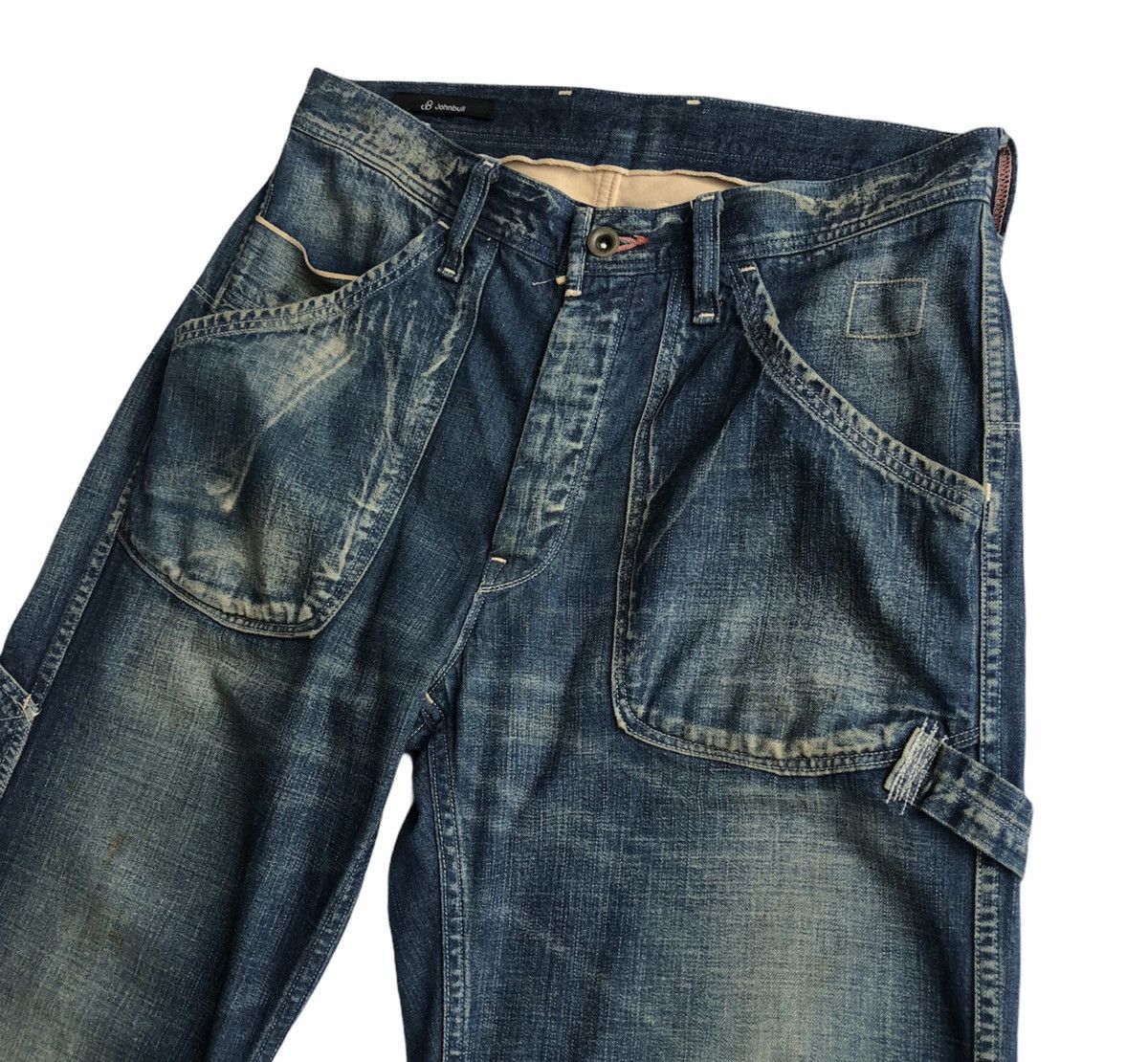 Japanese Brand John Bull Workwear Distressed Design Jeans Size US 32 / EU 48 - 3 Thumbnail