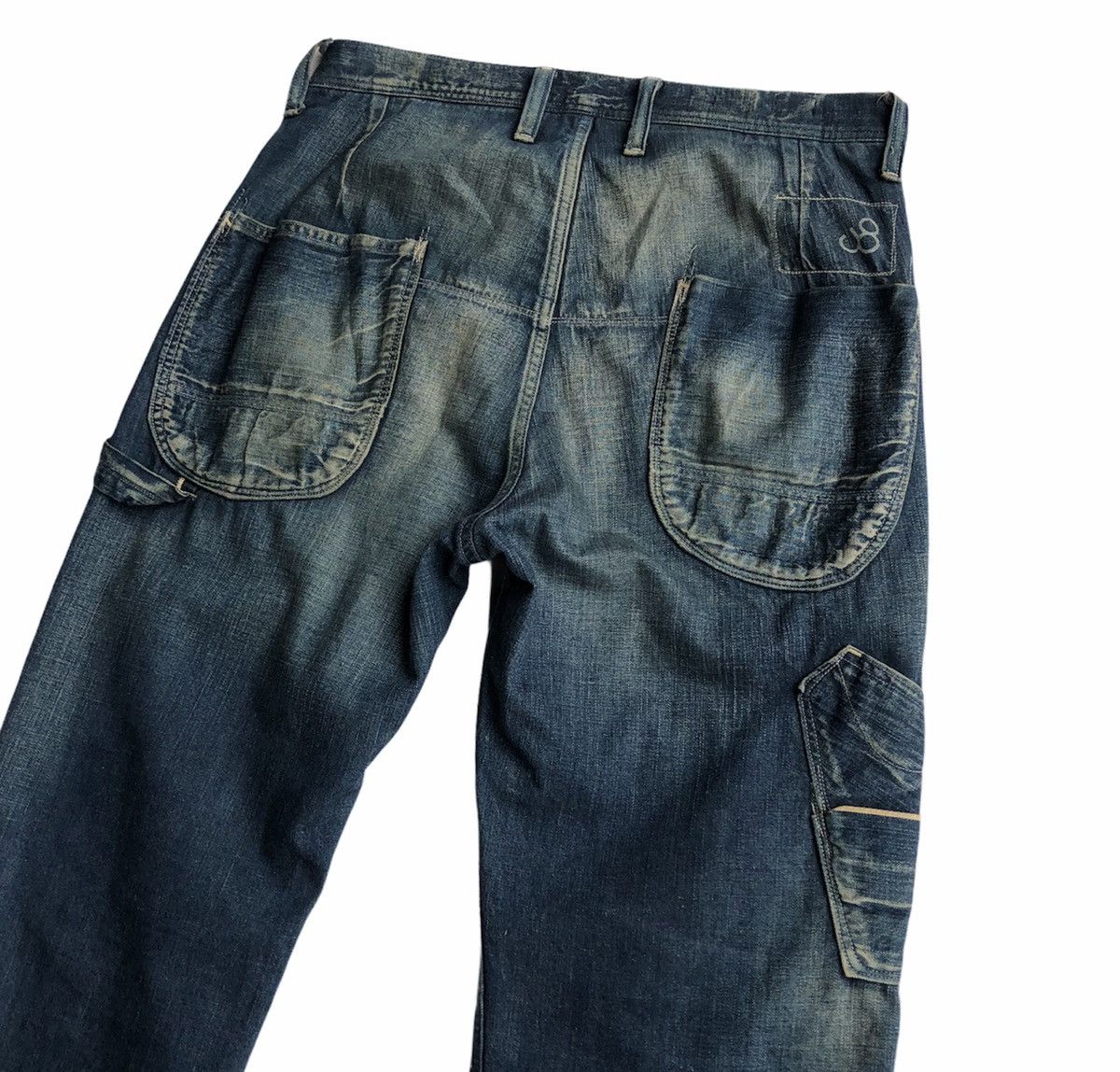 Japanese Brand John Bull Workwear Distressed Design Jeans Size US 32 / EU 48 - 7 Thumbnail