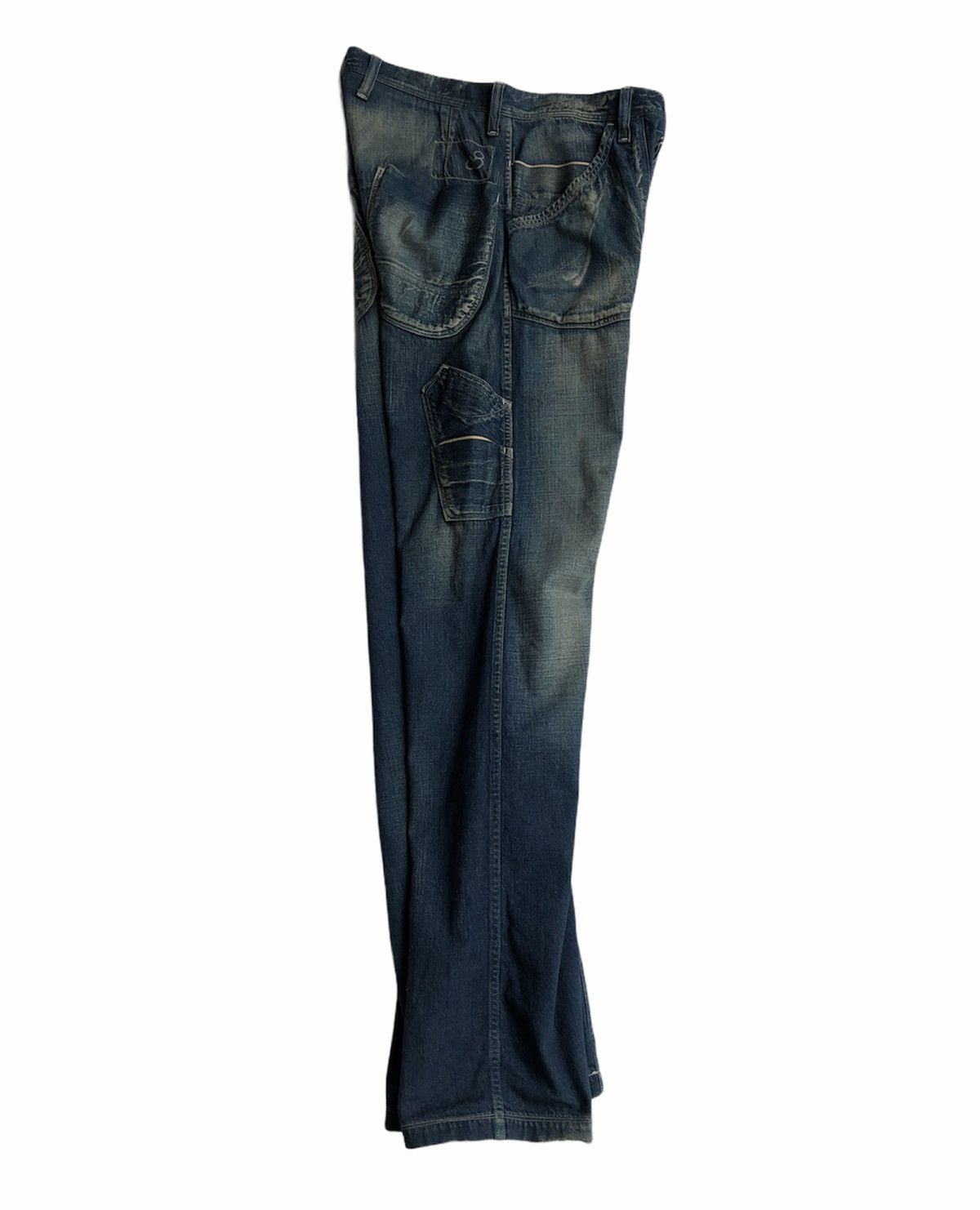 Japanese Brand John Bull Workwear Distressed Design Jeans Size US 32 / EU 48 - 10 Thumbnail