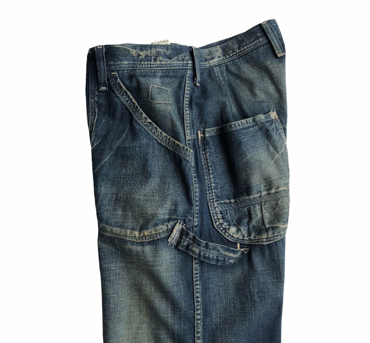 Japanese Brand John Bull Workwear Distressed Design Jeans Size US 32 / EU 48 - 13 Thumbnail