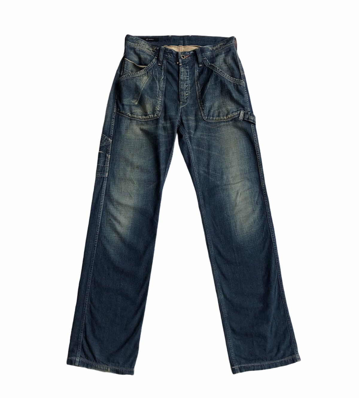 Japanese Brand John Bull Workwear Distressed Design Jeans Size US 32 / EU 48 - 1 Thumbnail
