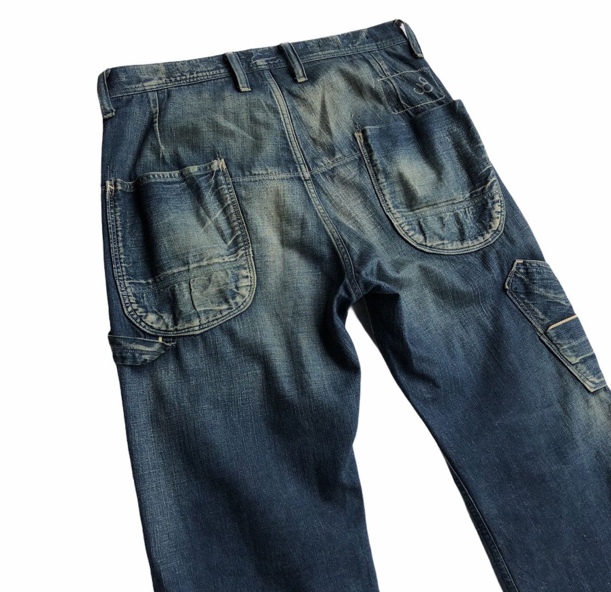 Japanese Brand John Bull Workwear Distressed Design Jeans Size US 32 / EU 48 - 8 Thumbnail