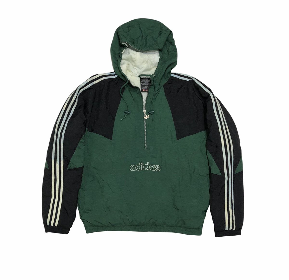 Adidas Vtg Adidas 1/2 Pullover Zip Windbreaker Jacket With Hoodie Size US L / EU 52-54 / 3 - 2 Thumbnail