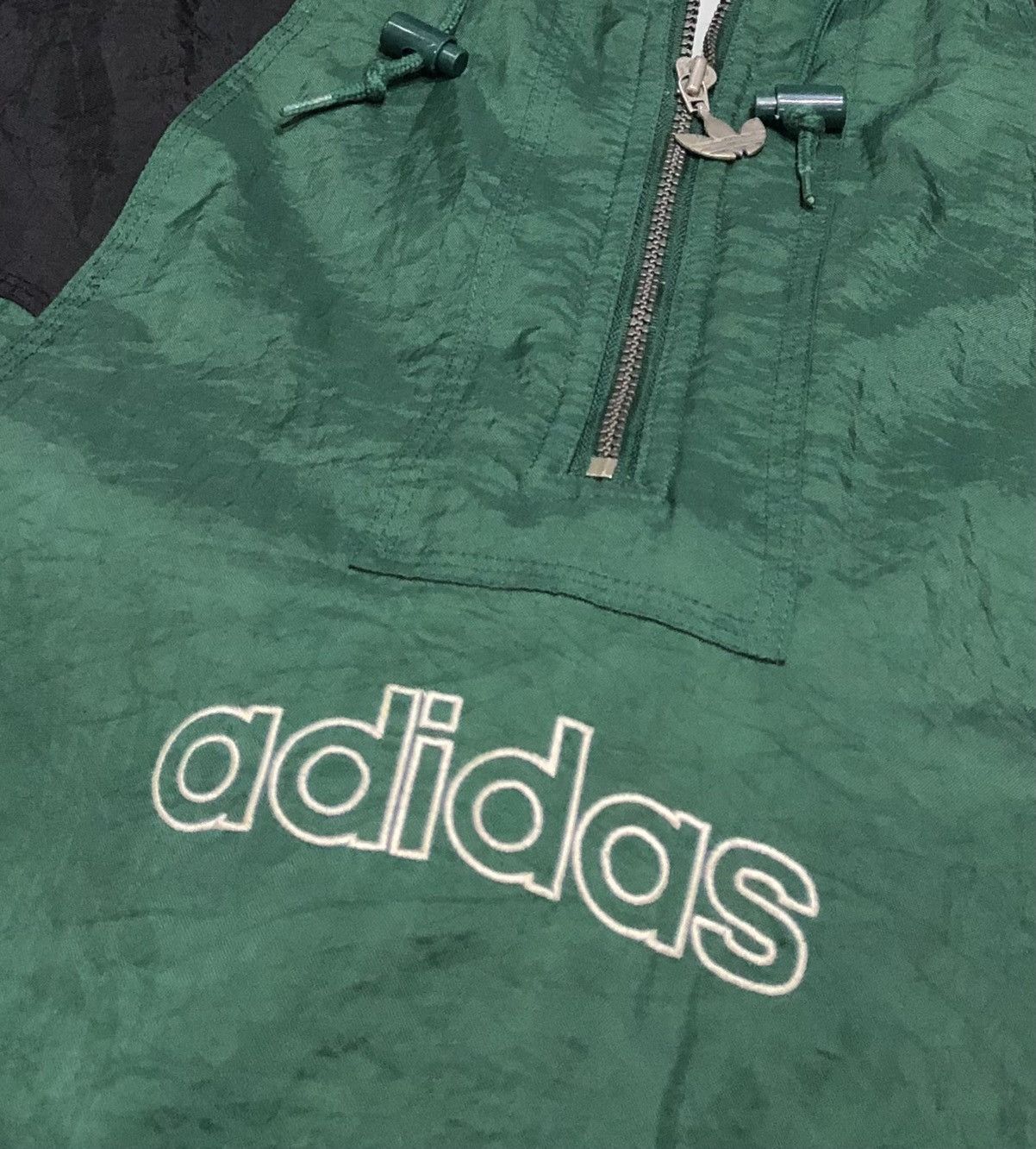Adidas Vtg Adidas 1/2 Pullover Zip Windbreaker Jacket With Hoodie Size US L / EU 52-54 / 3 - 5 Thumbnail