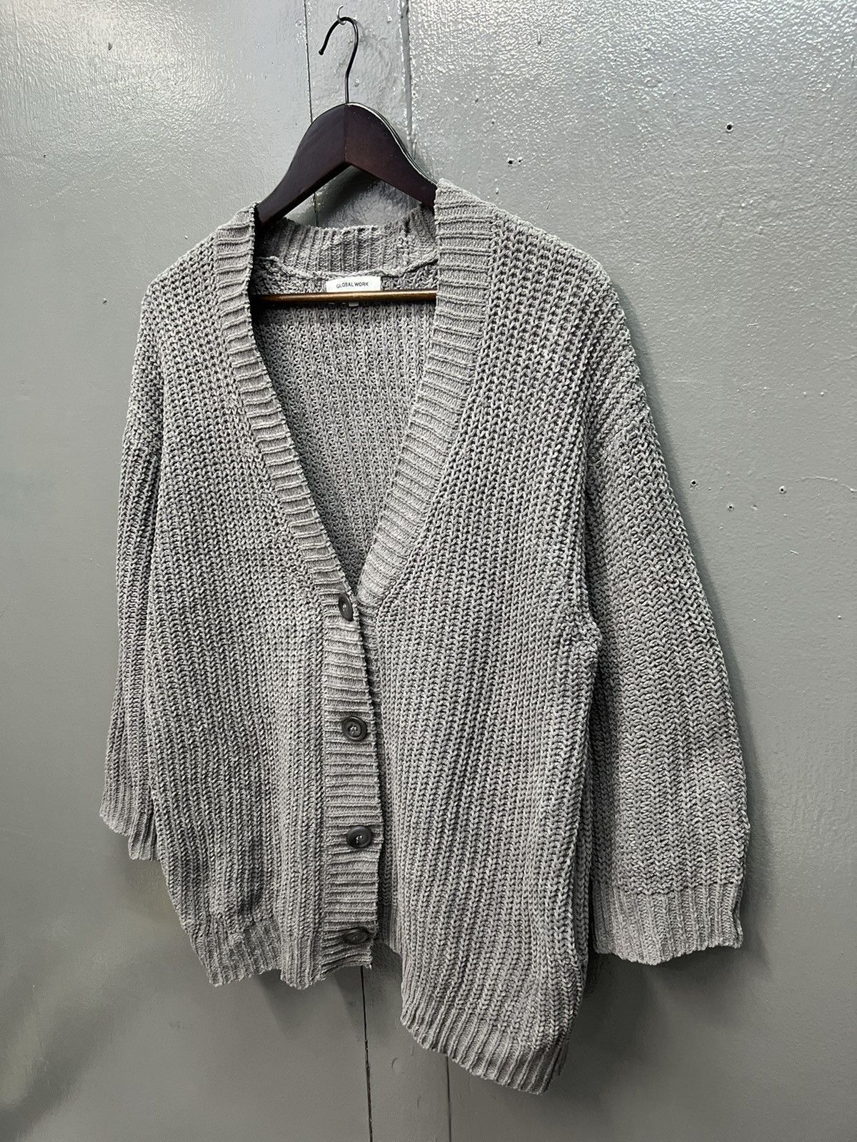Global Work GLOBAL WORK KNITTED CARDIGAN Size M / US 6-8 / IT 42-44 - 3 Thumbnail