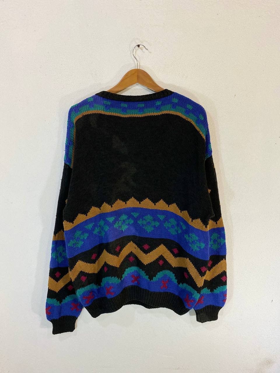 Perry Ellis Perry Ellis Knitted by Hand Knitwear Very Nice Design Size US L / EU 52-54 / 3 - 2 Thumbnail