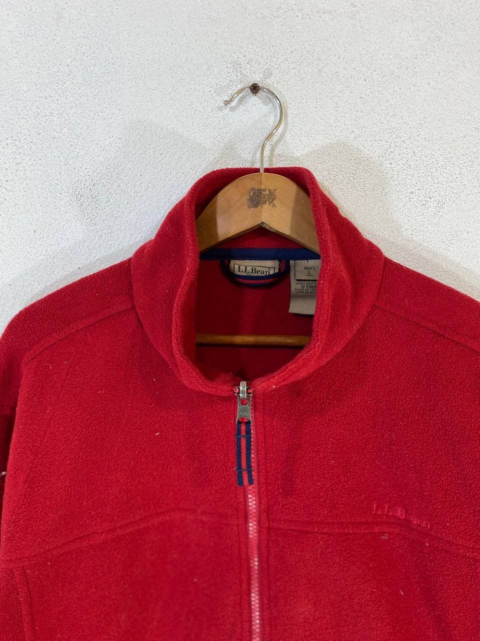 L.L. Bean L.L Bean Red Fleece Jacket Embrioded Logo Size US L / EU 52-54 / 3 - 3 Thumbnail