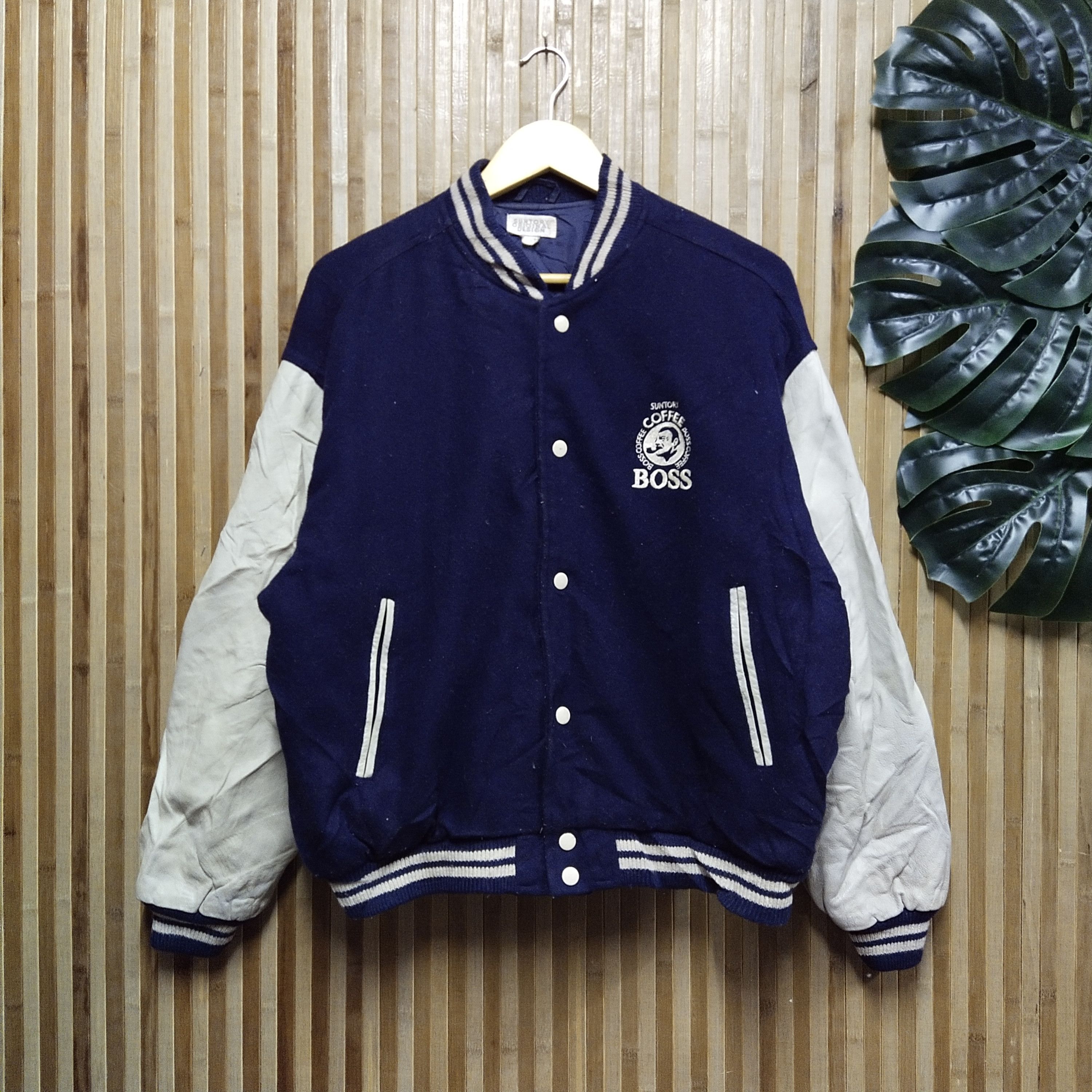 Vintage Vintage Suntory Coffee Boss Varsity Jacket Embroided Logo Size US L / EU 52-54 / 3 - 3 Thumbnail