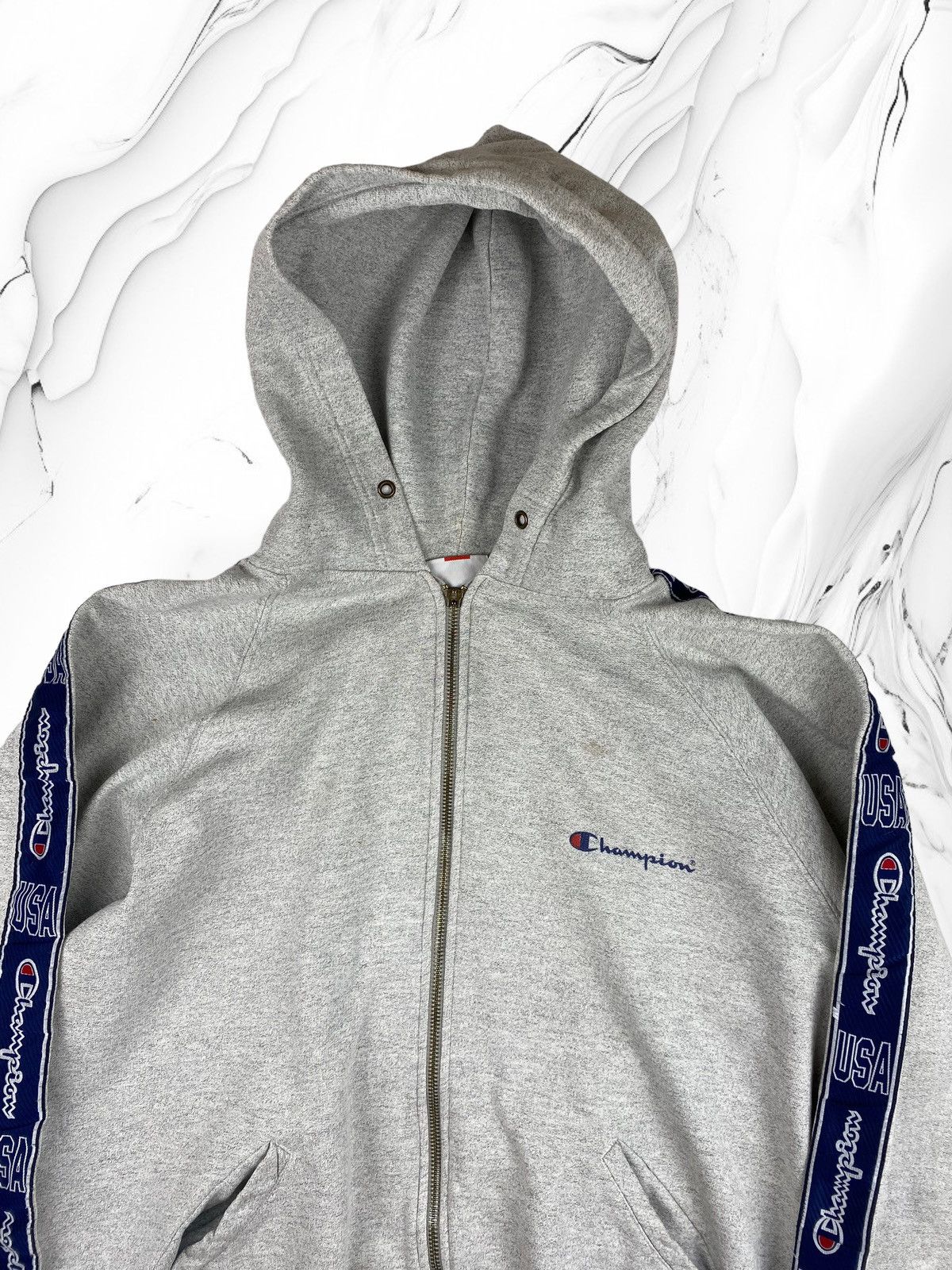 Champion Vintage Champion USA Zip Hoodie drill y2k Size US L / EU 52-54 / 3 - 4 Thumbnail