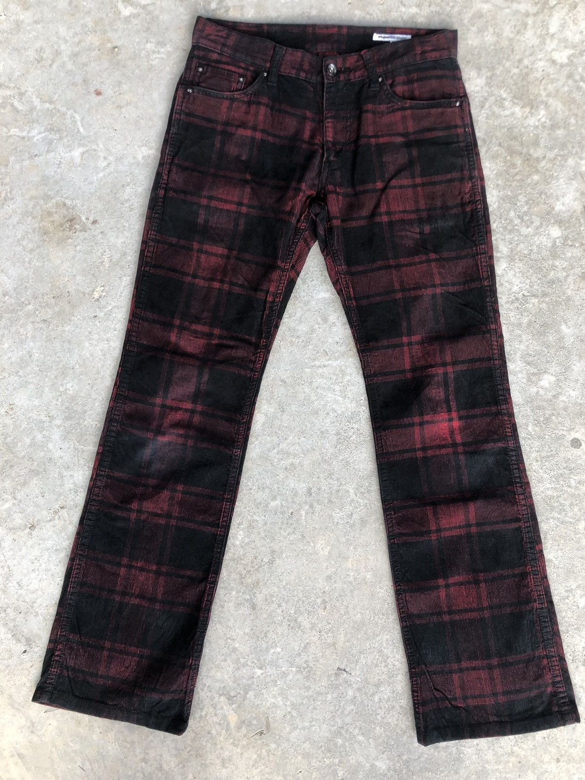 semanticdesign Japanese Semantic Design Flared pants Checkered Corduroy Size US 30 / EU 46 - 1 Thumbnail