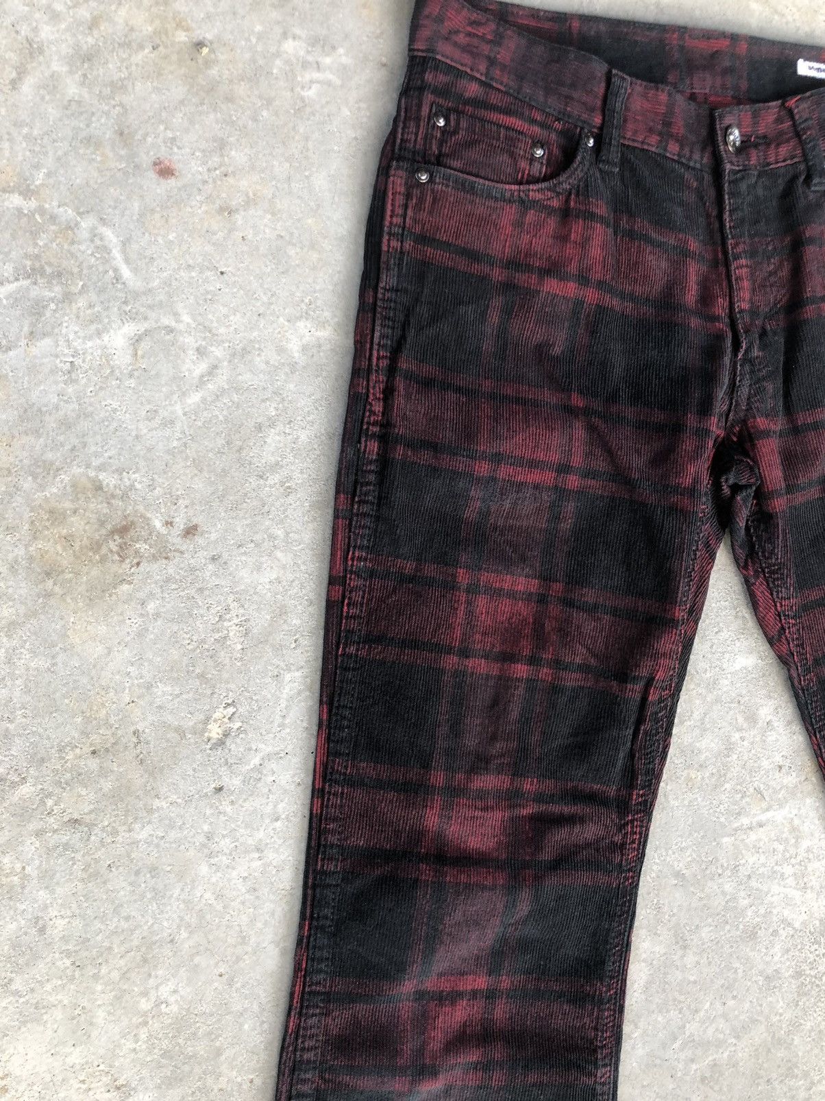 semanticdesign Japanese Semantic Design Flared pants Checkered Corduroy Size US 30 / EU 46 - 4 Thumbnail
