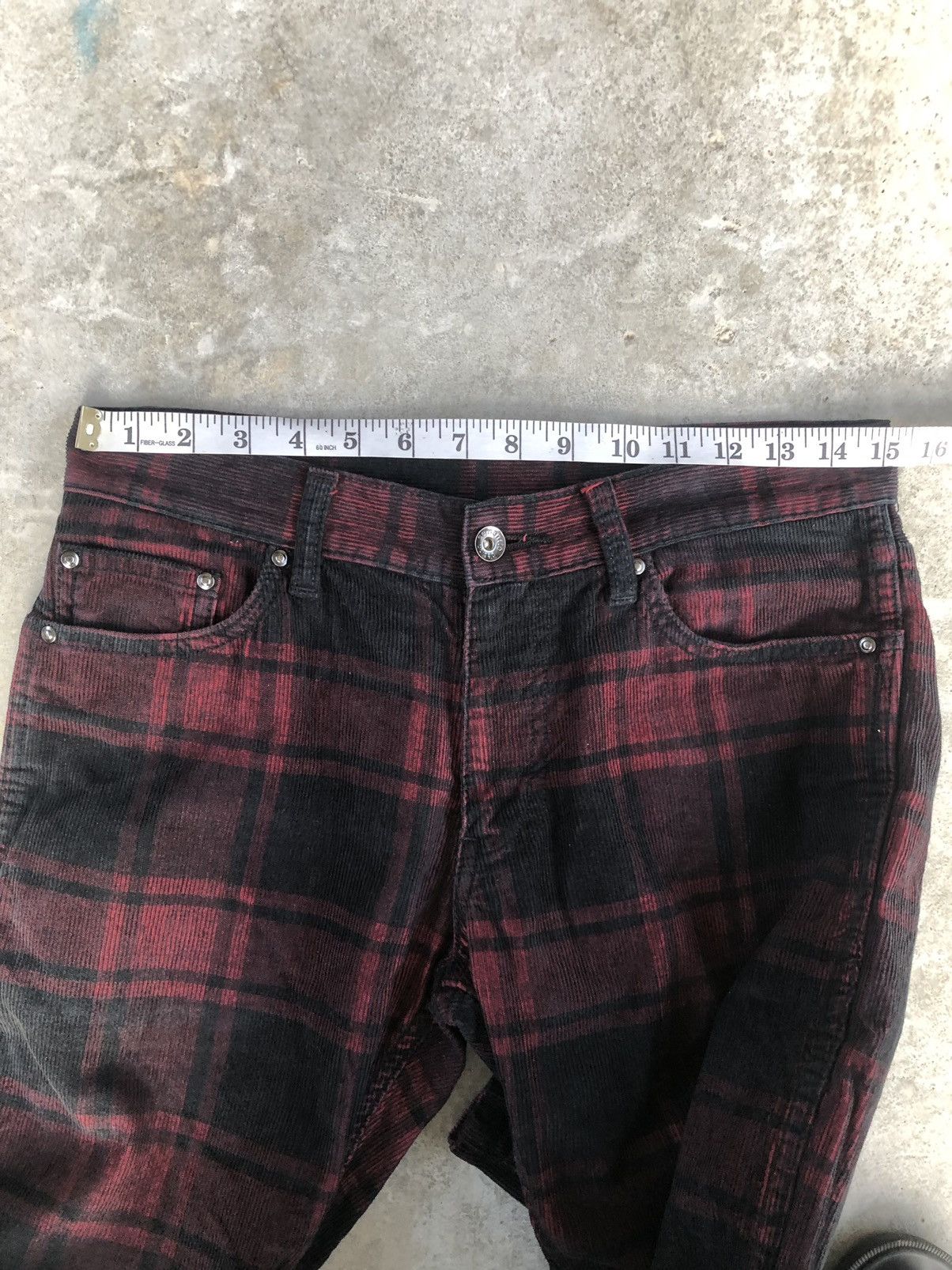 semanticdesign Japanese Semantic Design Flared pants Checkered Corduroy Size US 30 / EU 46 - 17 Thumbnail