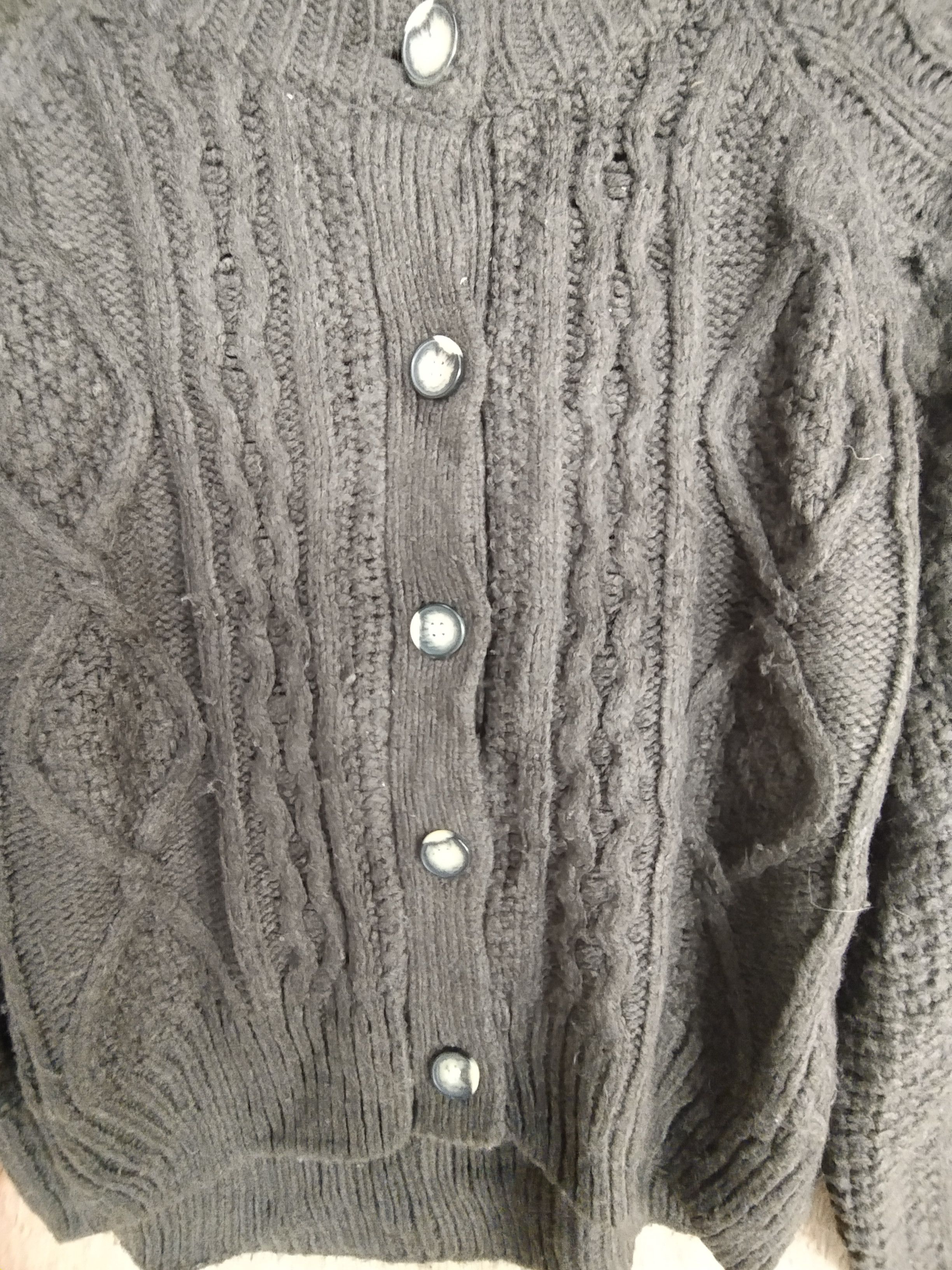 Homespun Knitwear × Japanese Brand GU japan gray cable cardigan knitwear #S033 Size US XS / EU 42 / 0 - 5 Thumbnail