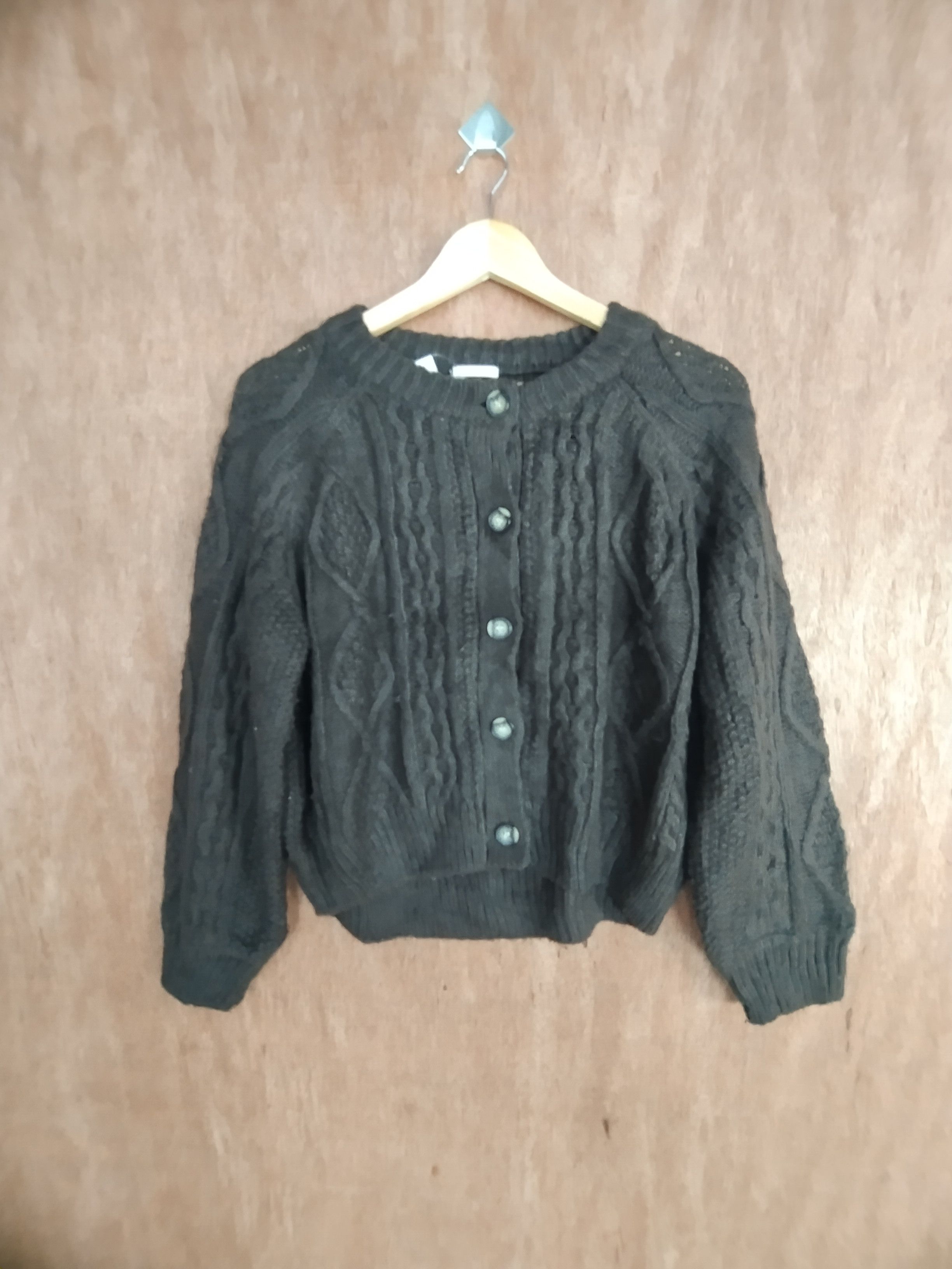 Homespun Knitwear × Japanese Brand GU japan gray cable cardigan knitwear #S033 Size US XS / EU 42 / 0 - 1 Thumbnail