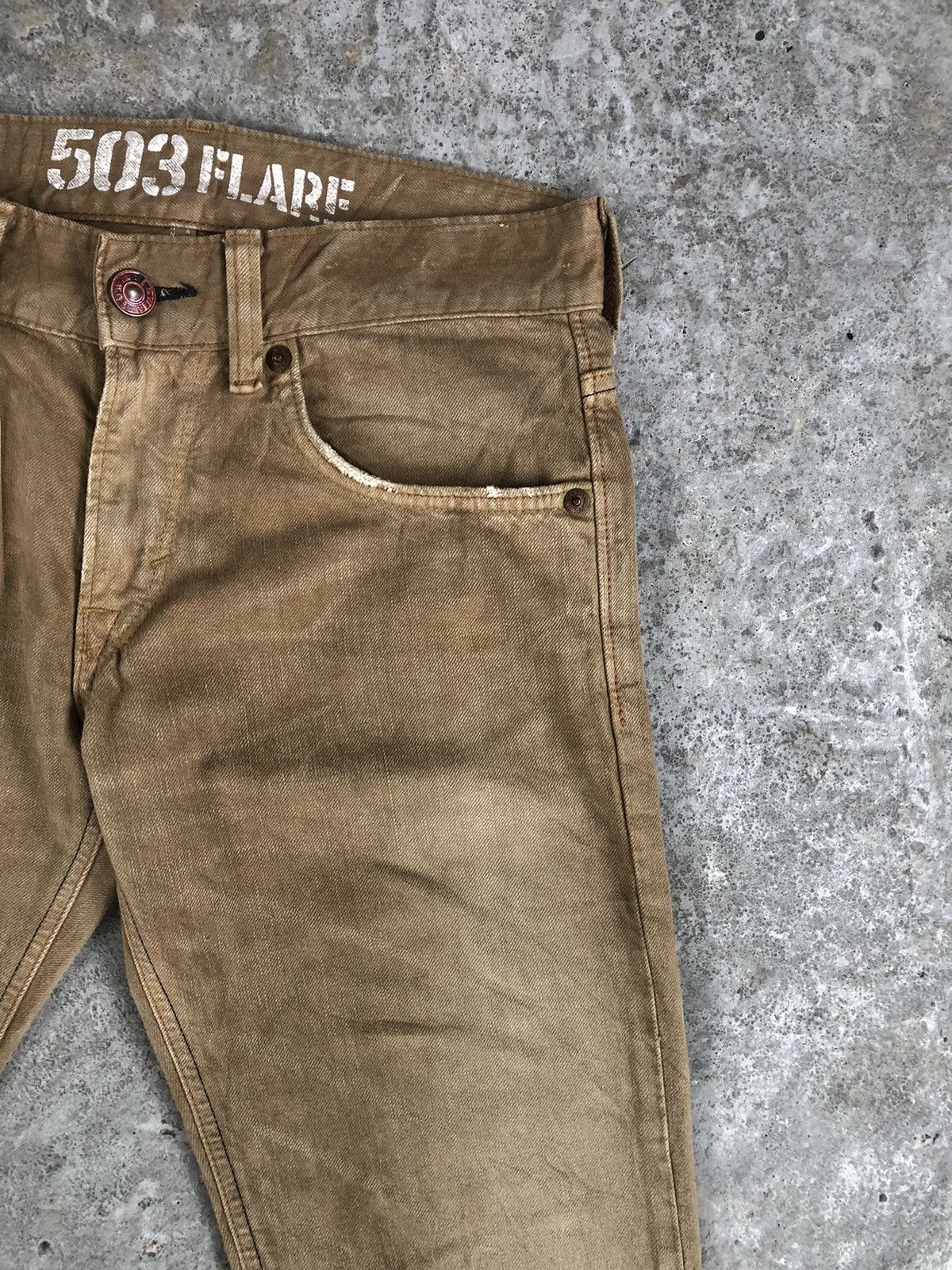 Edwin Vintage Edwin 503 Flare Jeans Distressed Jeans Size US 32 / EU 48 - 5 Thumbnail