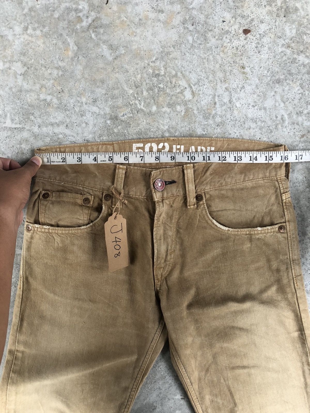 Edwin Vintage Edwin 503 Flare Jeans Distressed Jeans Size US 32 / EU 48 - 16 Thumbnail