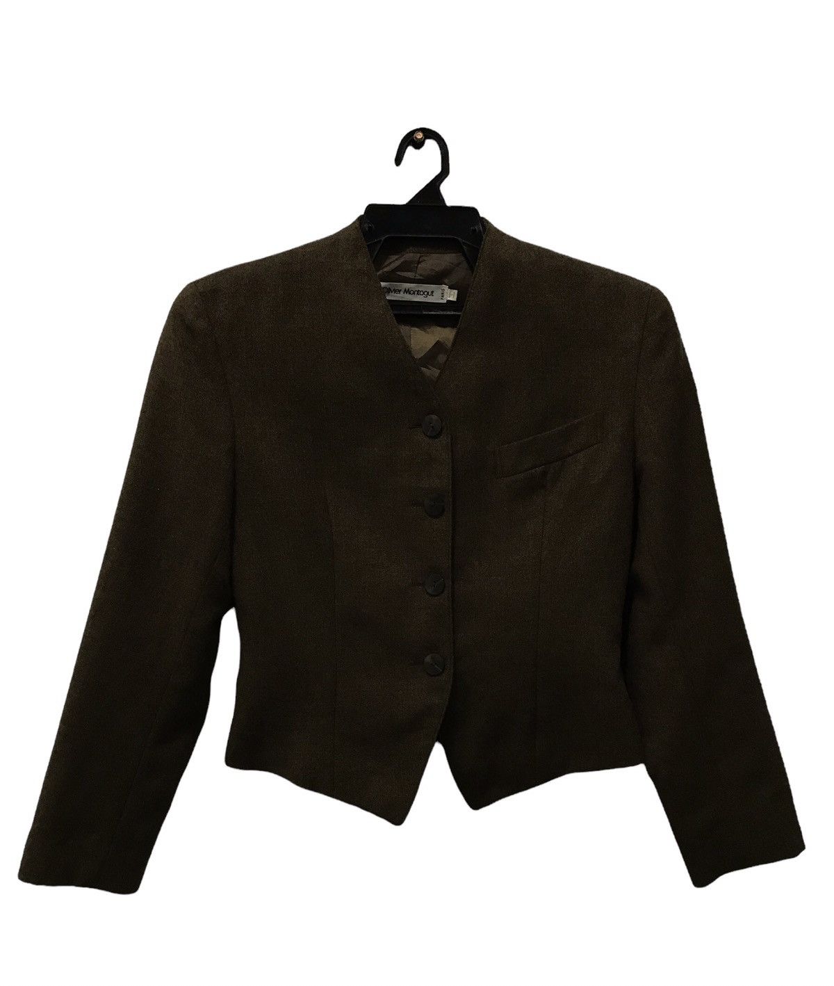 image of Designer Olivier Montagut Paris Blazer Coat in Brown, Men's (Size Medium)