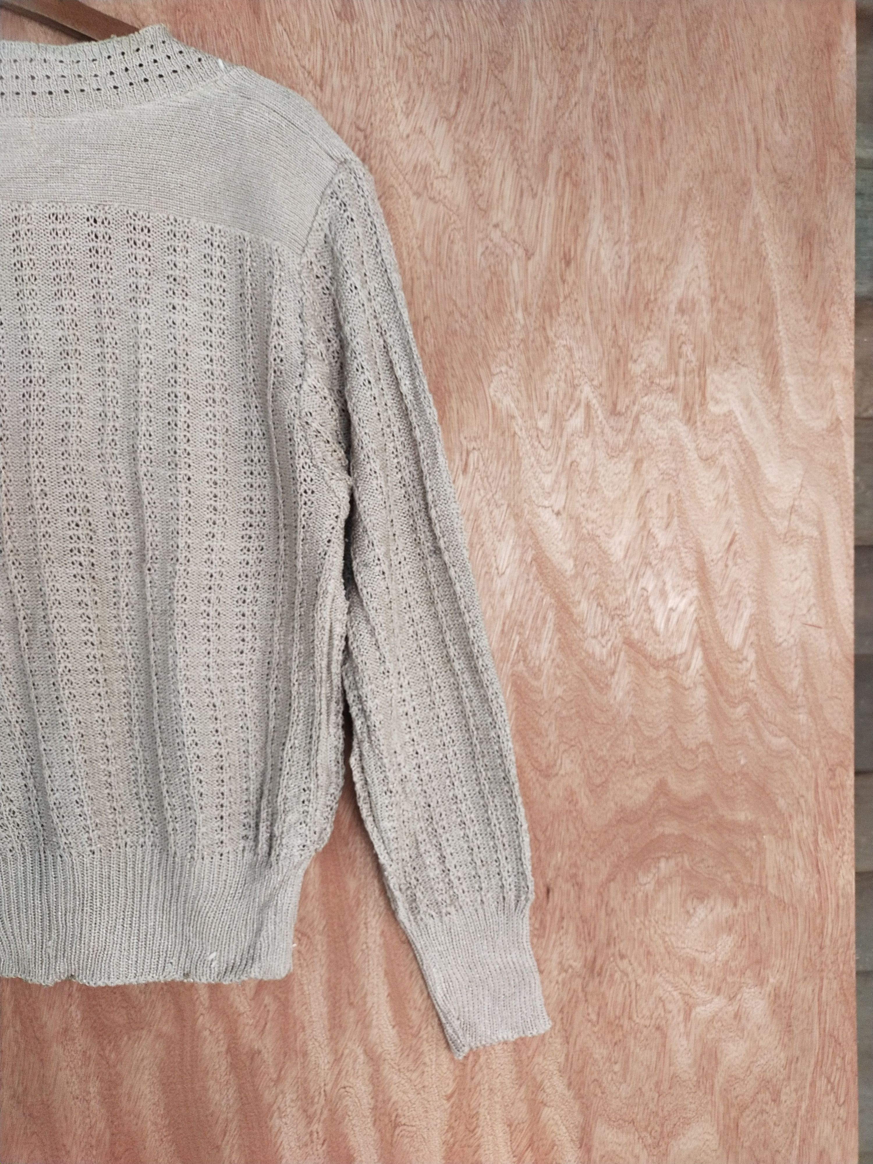 Vintage La Mode Fany cardigan light brown Knitwear #S097 Size US M / EU 48-50 / 2 - 9 Thumbnail