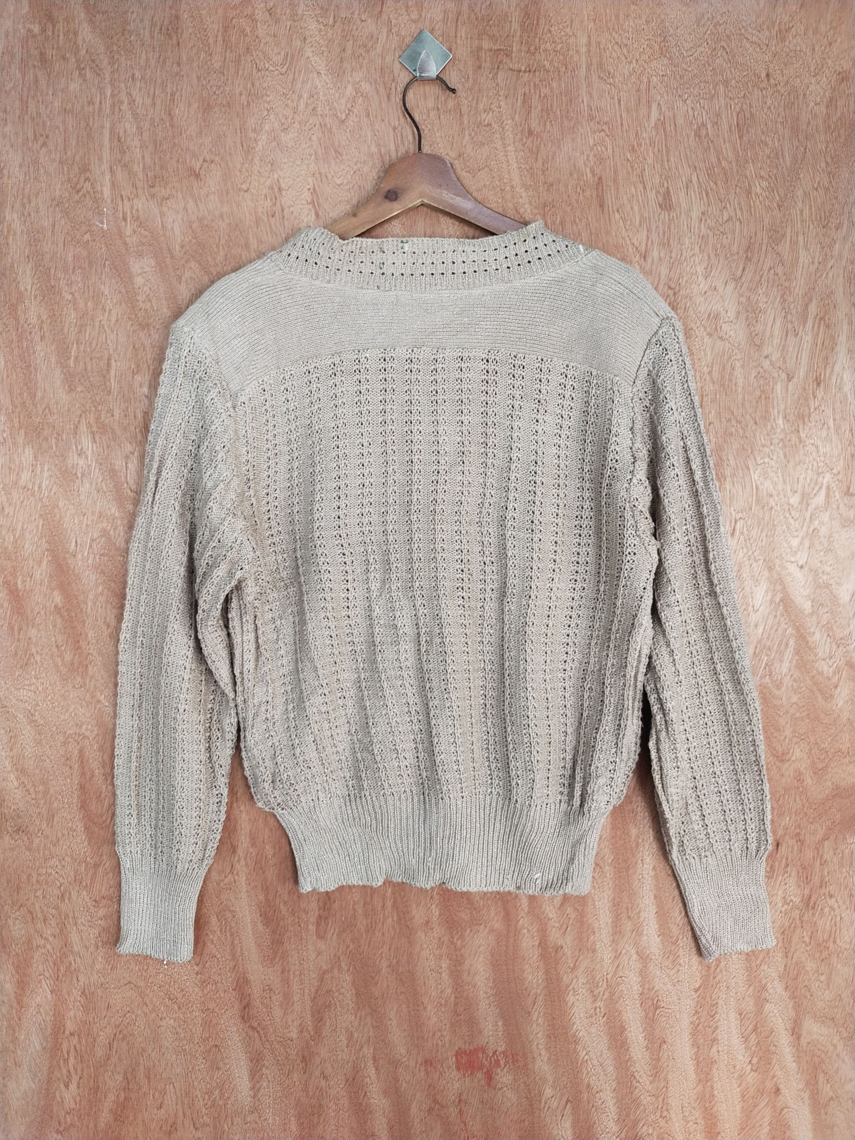Vintage La Mode Fany cardigan light brown Knitwear #S097 Size US M / EU 48-50 / 2 - 8 Thumbnail