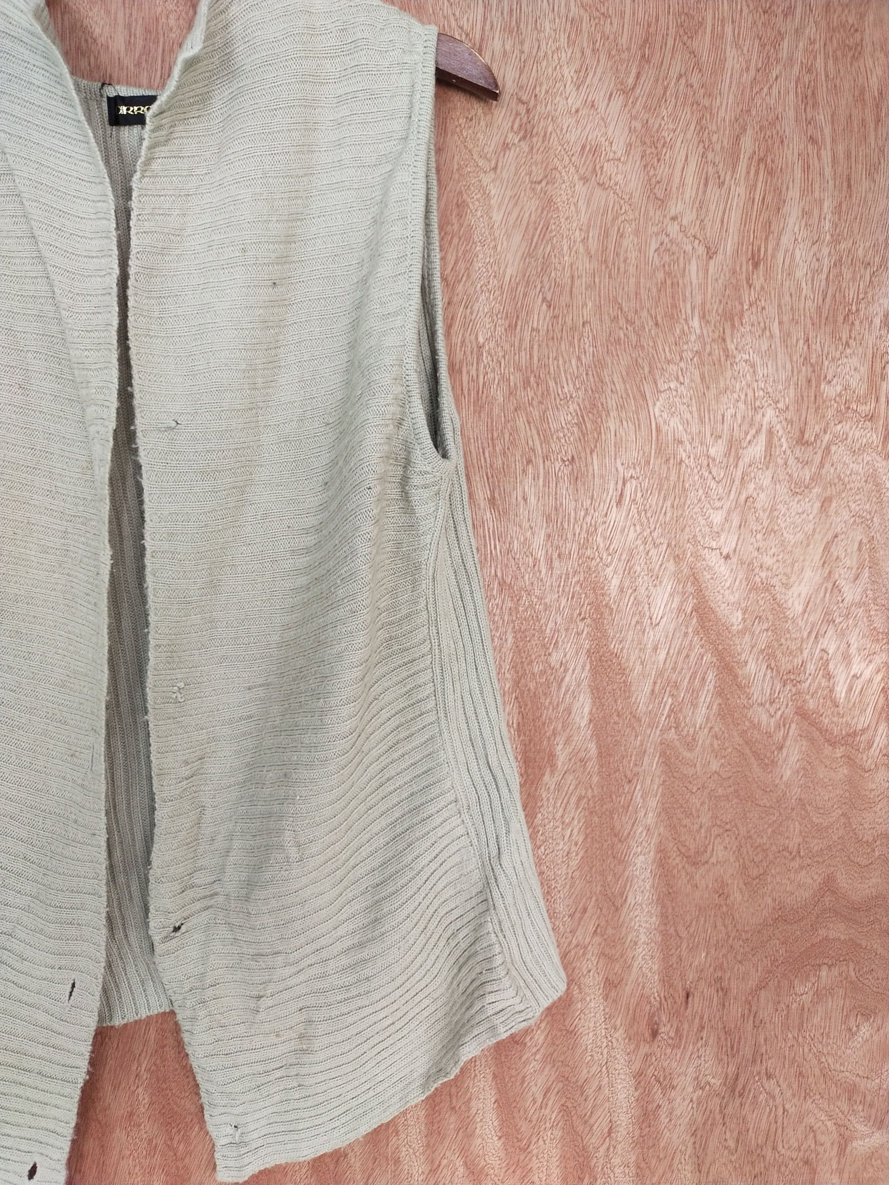 Homespun Knitwear Arrone light brown sleeveless cardigan knitwear #S174 Size US M / EU 48-50 / 2 - 3 Thumbnail