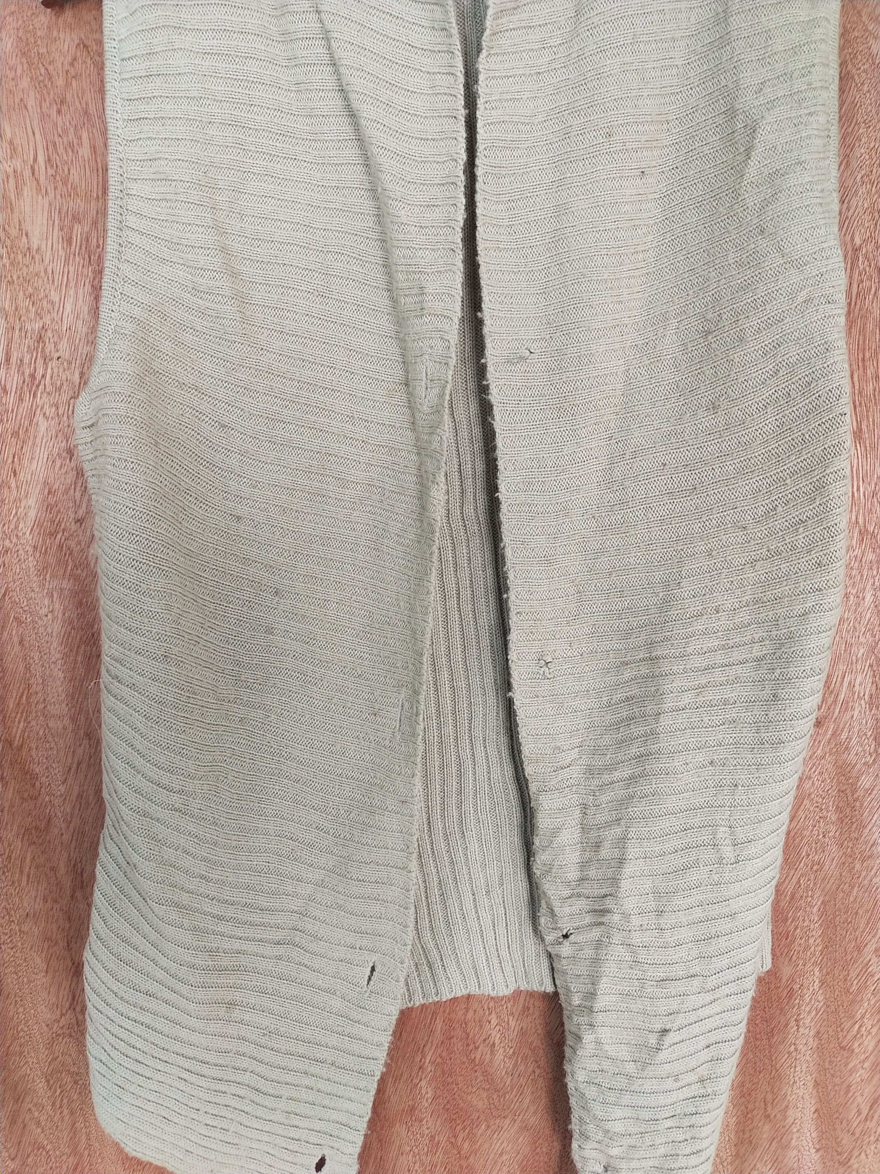 Homespun Knitwear Arrone light brown sleeveless cardigan knitwear #S174 Size US M / EU 48-50 / 2 - 5 Thumbnail
