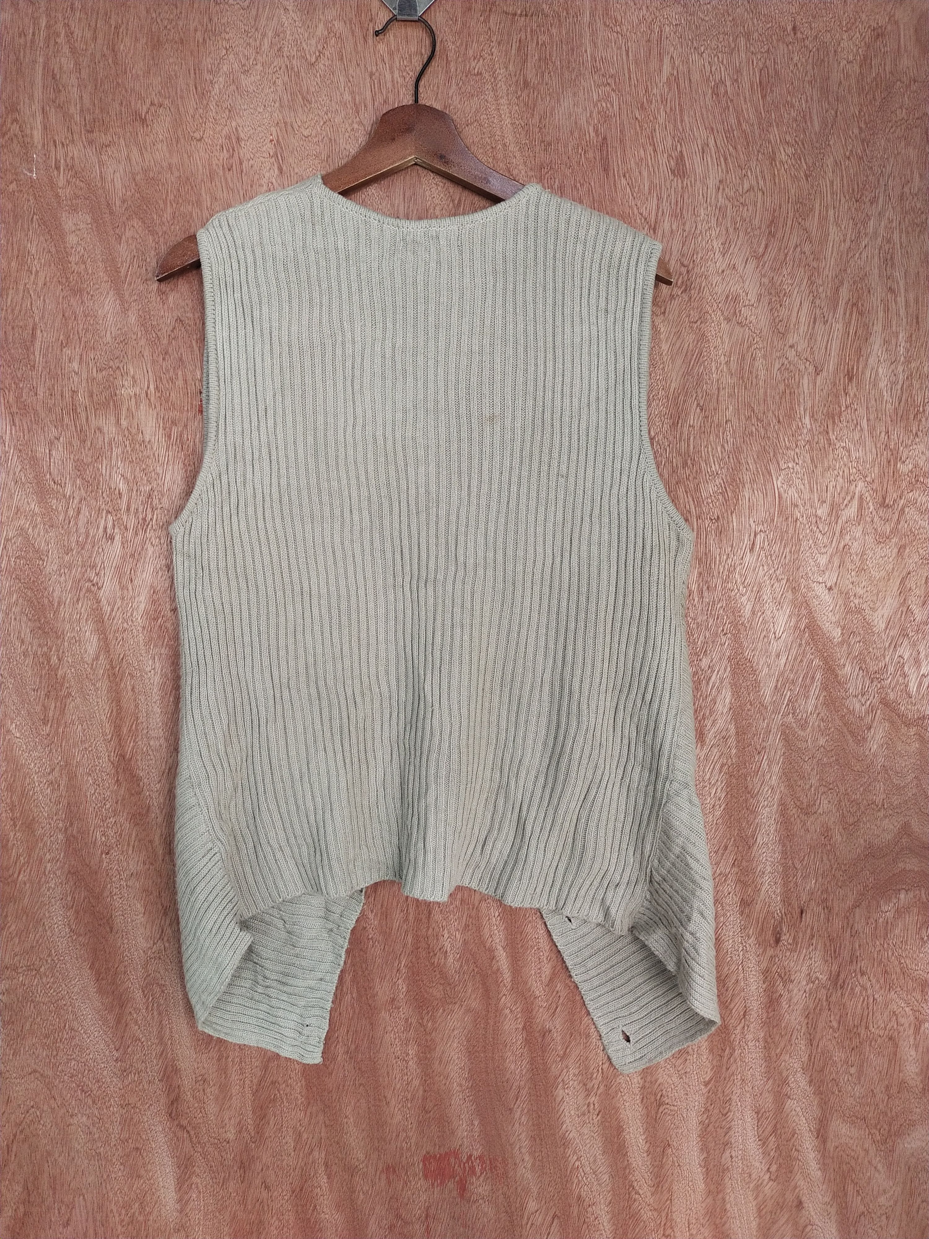 Homespun Knitwear Arrone light brown sleeveless cardigan knitwear #S174 Size US M / EU 48-50 / 2 - 8 Thumbnail