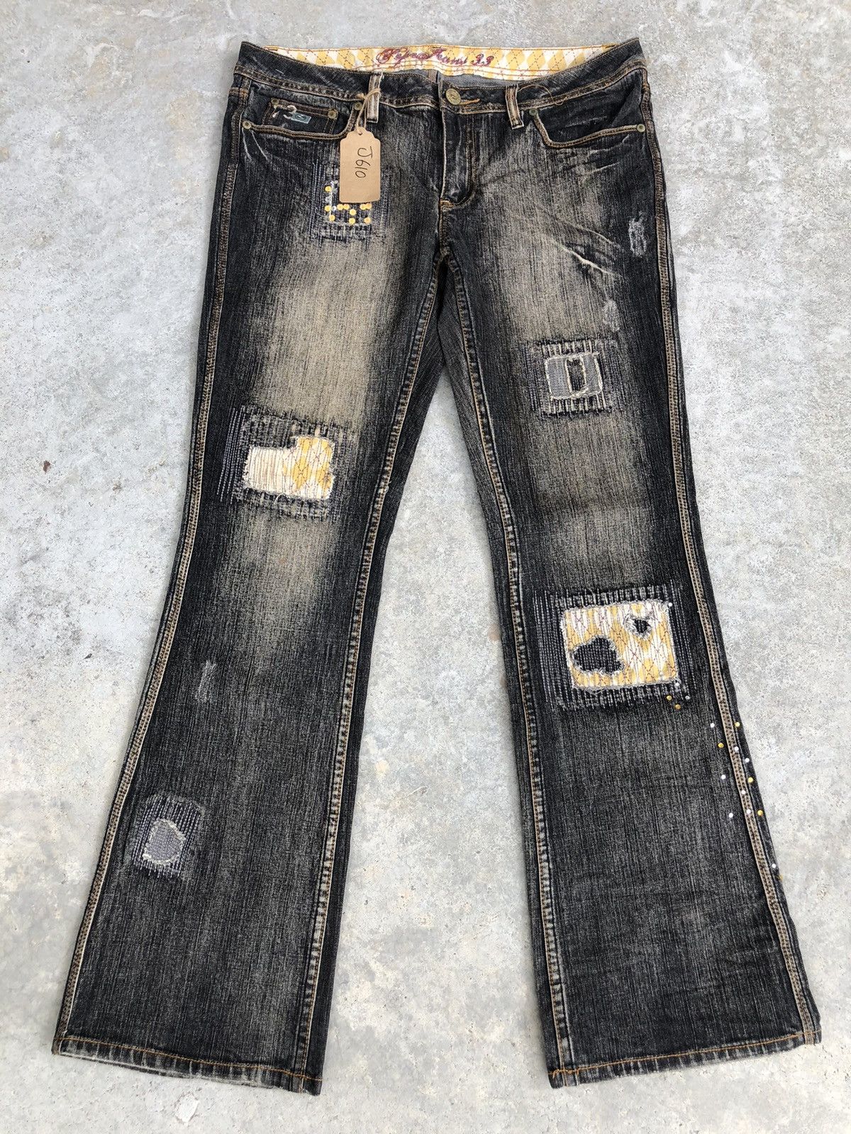 Pepe Jeans Pepe Flared Jeans Distressed Jeans Patchwork Jeans Boro Size US 36 / EU 52 - 3 Thumbnail