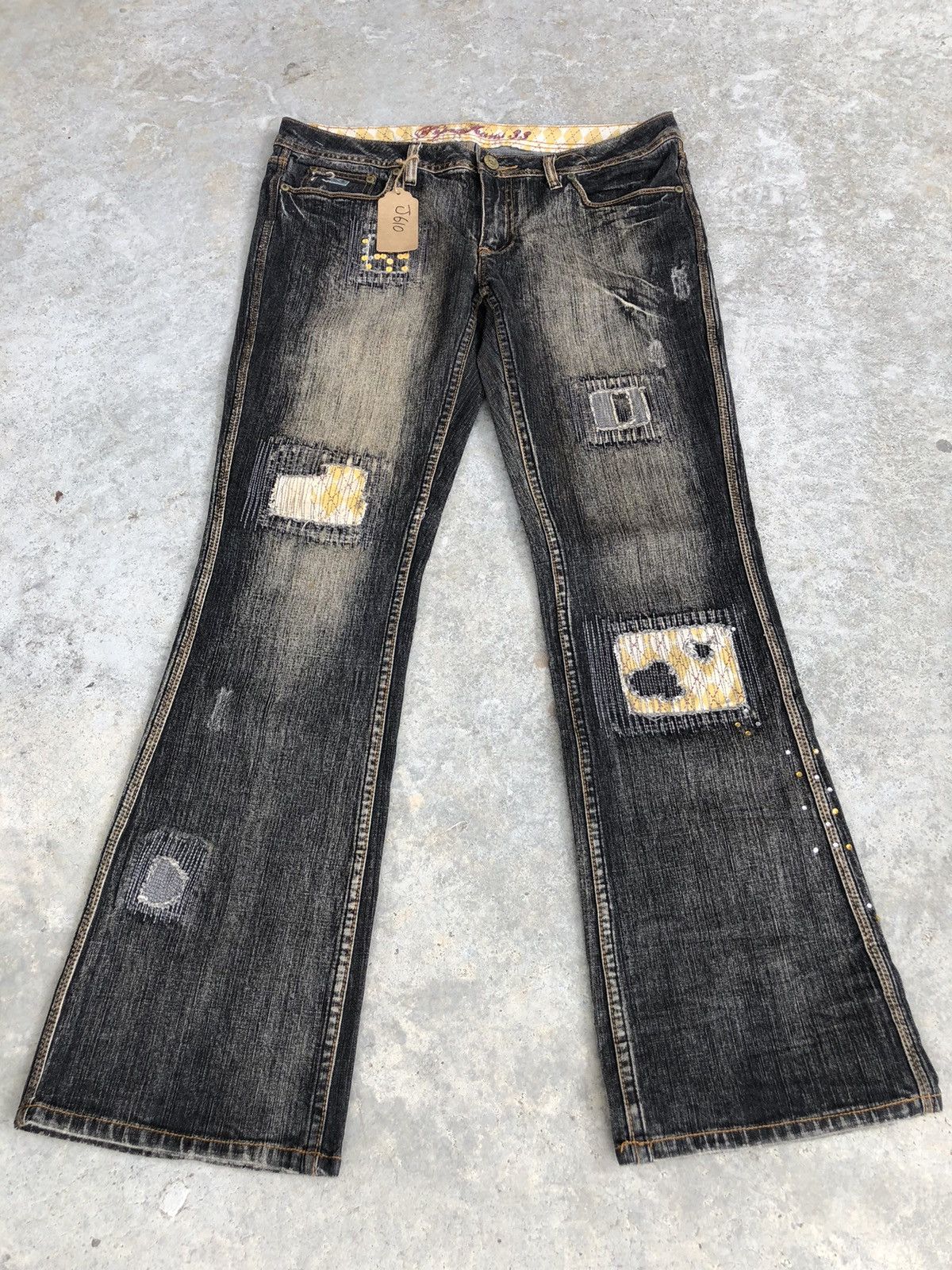 Pepe Jeans Pepe Flared Jeans Distressed Jeans Patchwork Jeans Boro Size US 36 / EU 52 - 1 Thumbnail