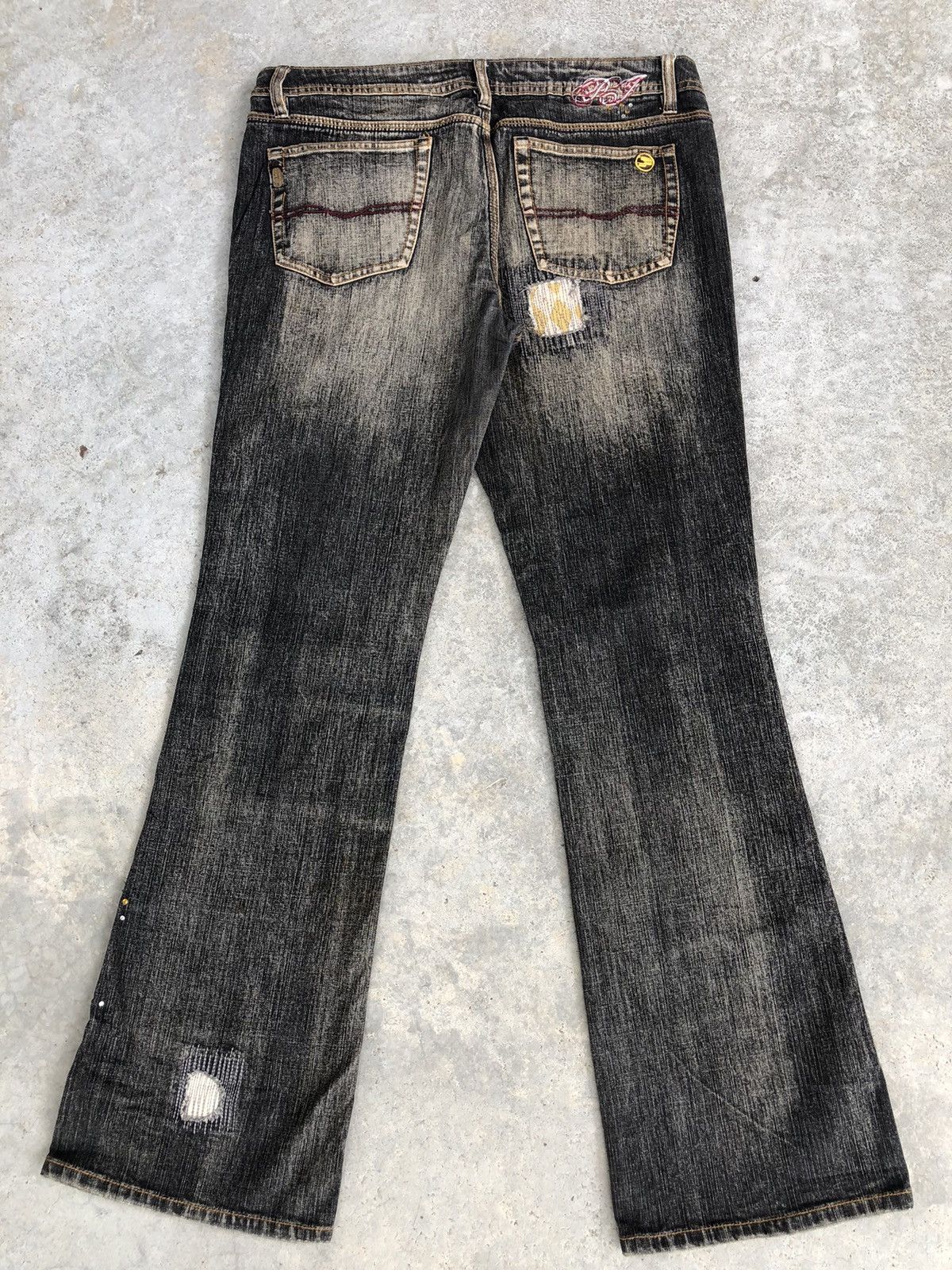 Pepe Jeans Pepe Flared Jeans Distressed Jeans Patchwork Jeans Boro Size US 36 / EU 52 - 4 Thumbnail