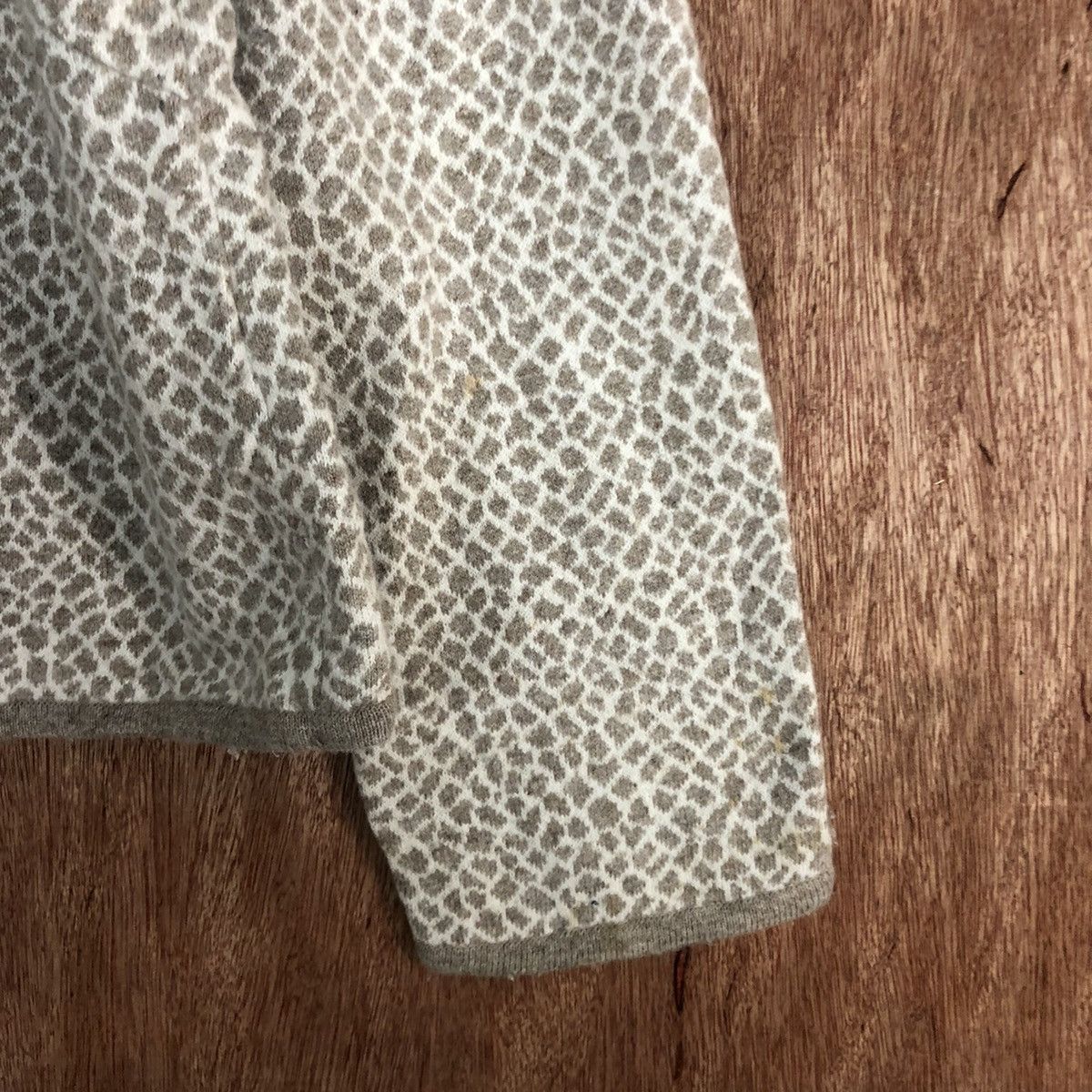 Homespun Knitwear DLL Leilian White Brown Knitwear cardigan #c582 Size M / US 6-8 / IT 42-44 - 4 Thumbnail