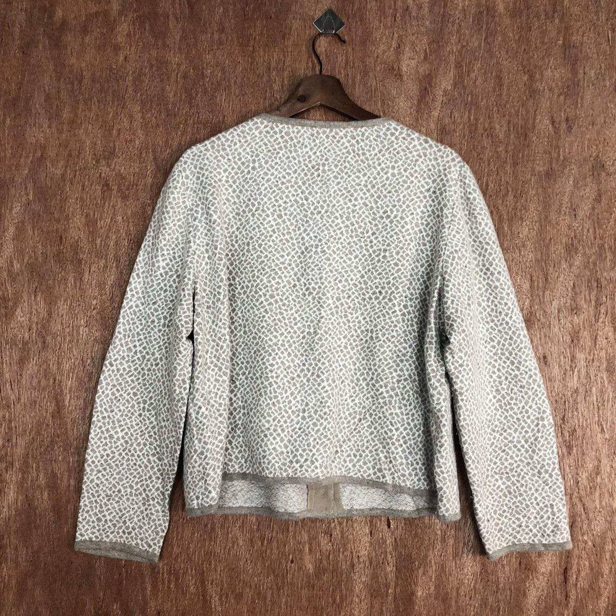 Homespun Knitwear DLL Leilian White Brown Knitwear cardigan #c582 Size M / US 6-8 / IT 42-44 - 9 Thumbnail