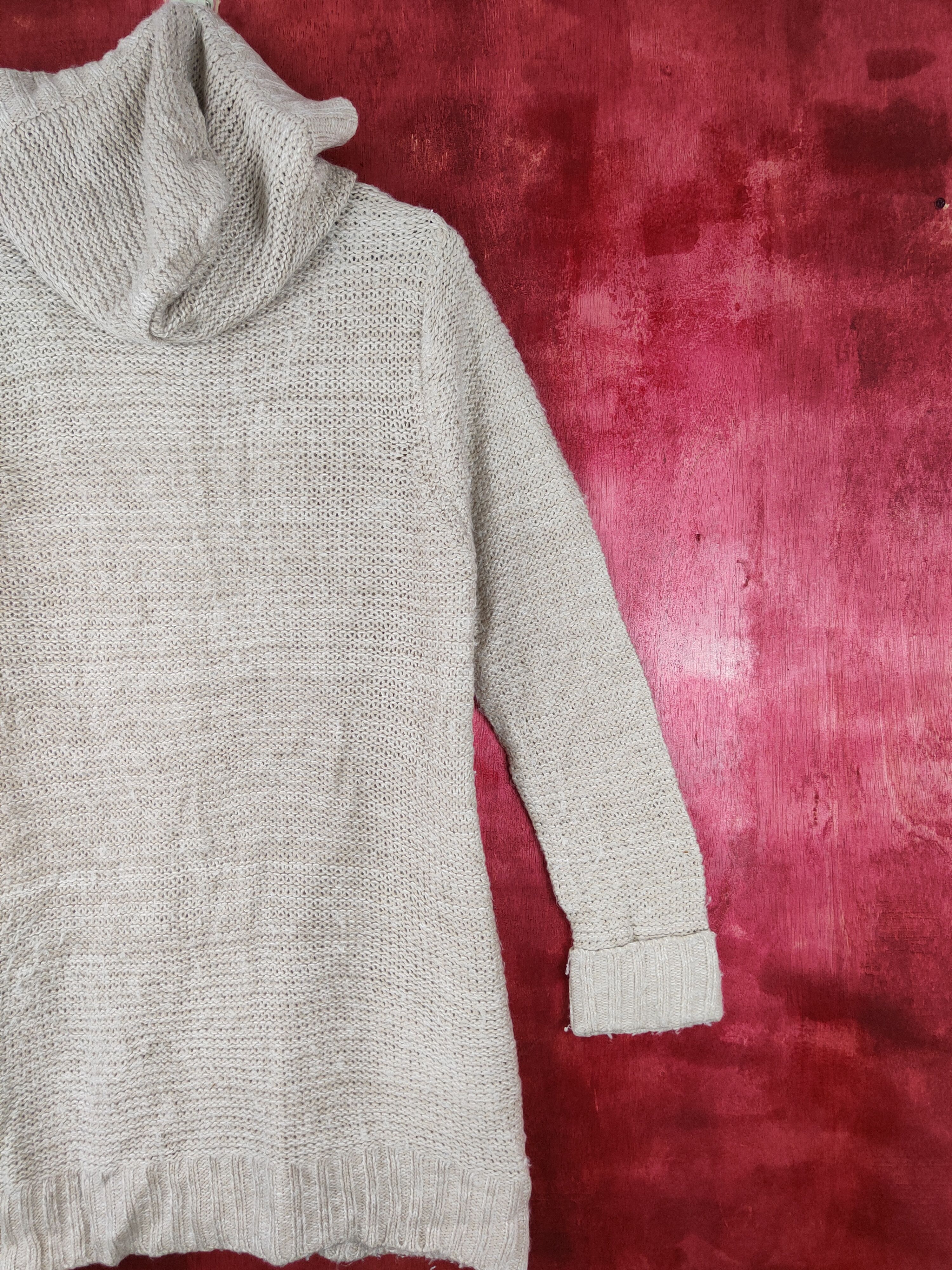 Japanese Brand Putielal White/Gray Knitwear long cardigan #4377 Size US L / EU 52-54 / 3 - 9 Thumbnail
