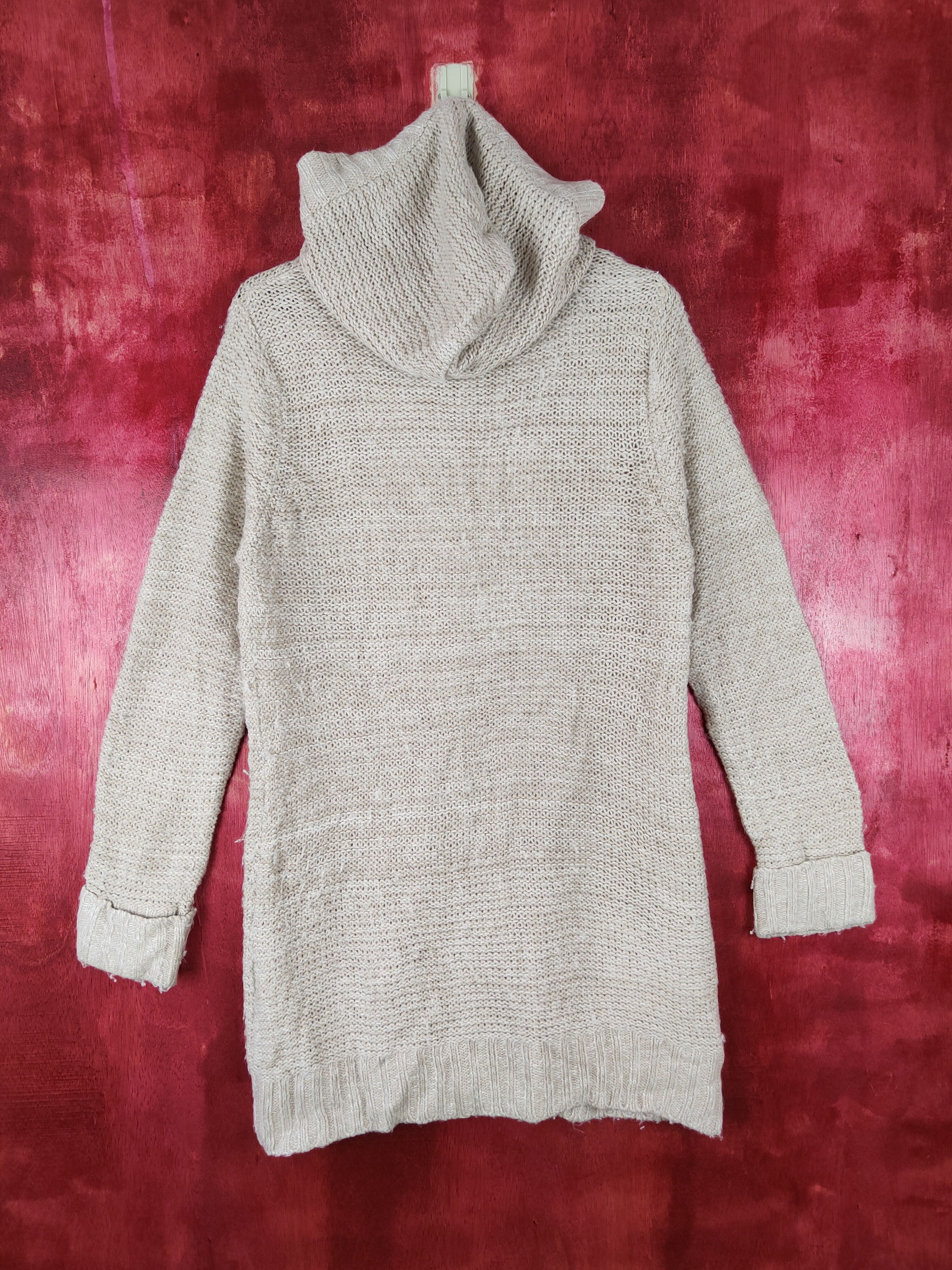 Japanese Brand Putielal White/Gray Knitwear long cardigan #4377 Size US L / EU 52-54 / 3 - 7 Thumbnail