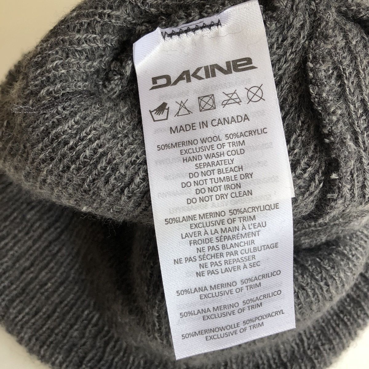 Dakine MERINO Extra Soft Beanie GREY Size ONE SIZE - 4 Thumbnail