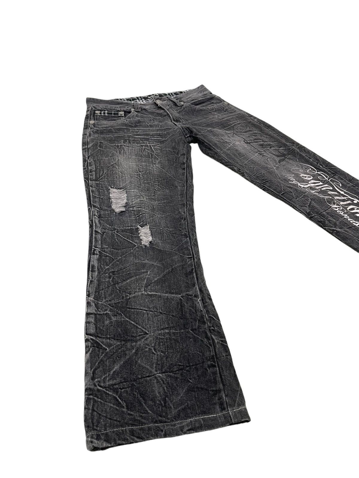 Japanese Brand Regular Jeans Wild Life Distress Denim Acid Wash 3🟦6 Size US 30 / EU 46 - 1 Thumbnail