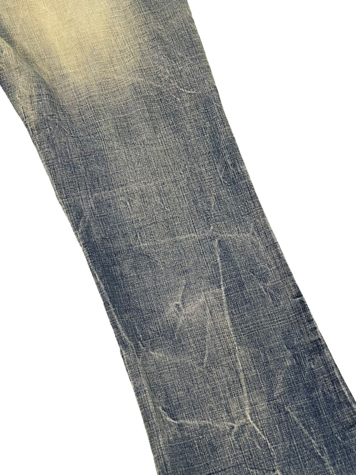 Japanese Brand Flare Jeans Ozz Pinball Distress Acid Wash Low Rise 3🟦6 Size US 32 / EU 48 - 17 Thumbnail