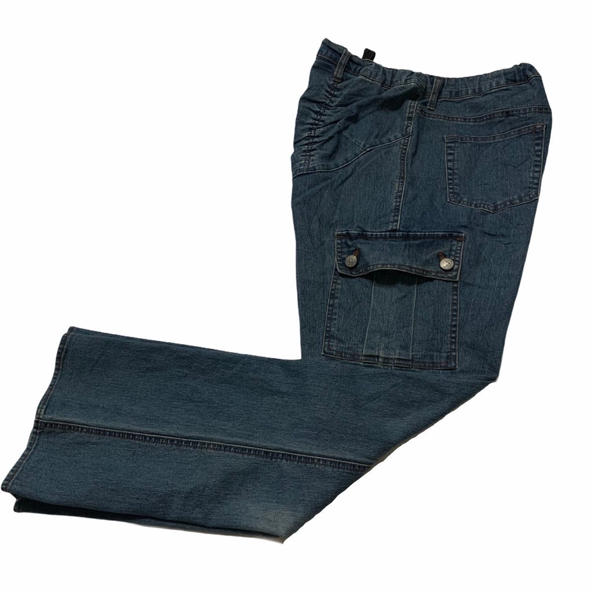 Japanese Brand Flare Pant Bootcut Denim Cargo Pant Size US 32 / EU 48 - 9 Thumbnail