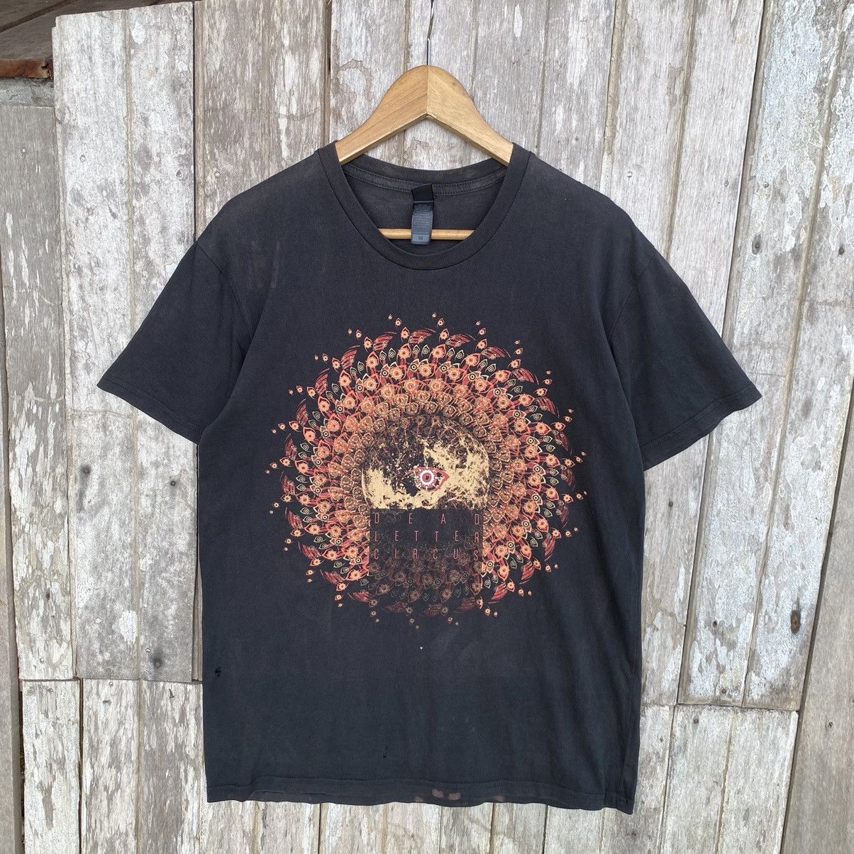 image of Alternative x Band Tees Thrashed Faded Dead Letter Circus Australian Band Tee in Black (Size Medium