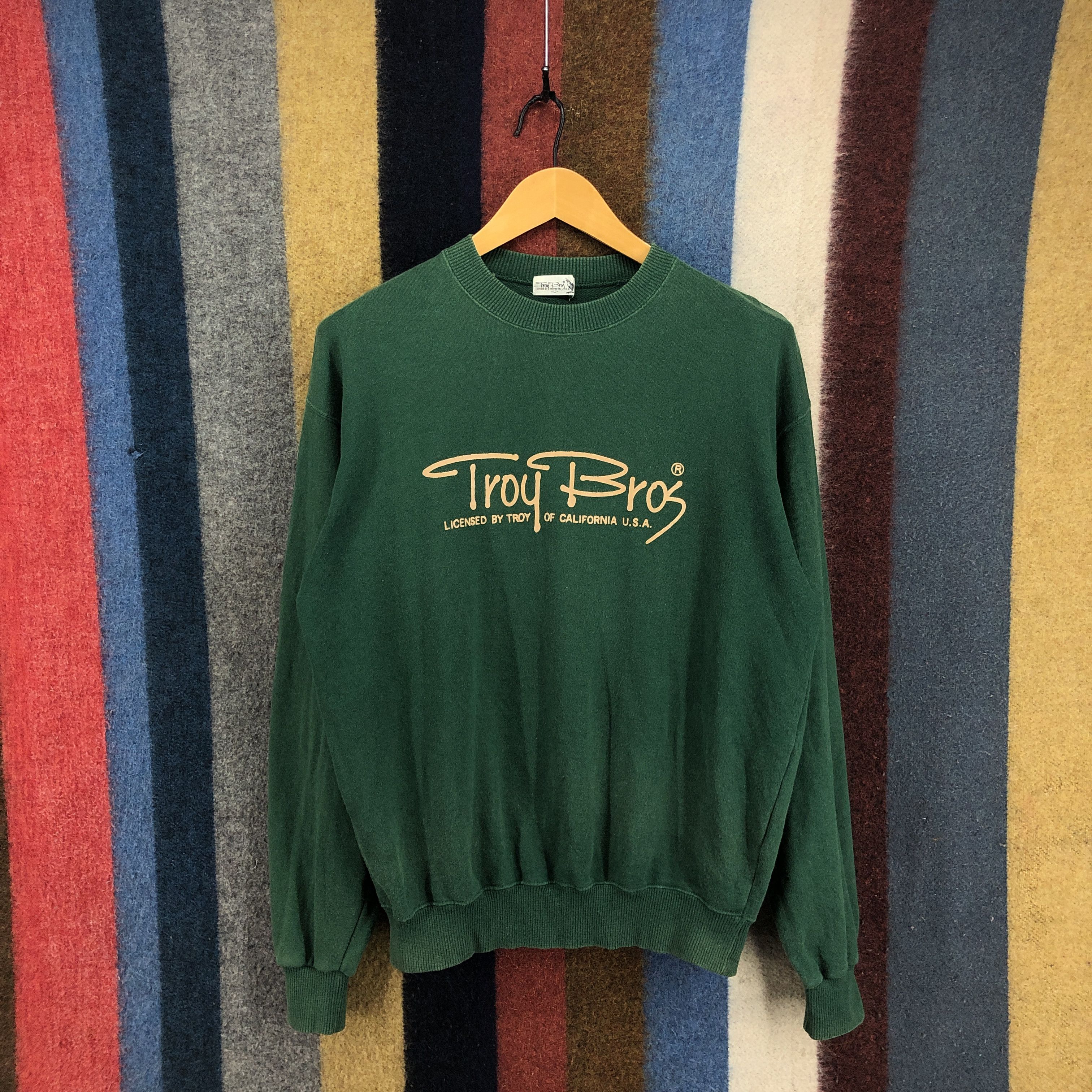 Vintage 90s Vintage TROY BROS Crew Neck Sweatshirt #0581/Y Size US L / EU 52-54 / 3 - 1 Thumbnail