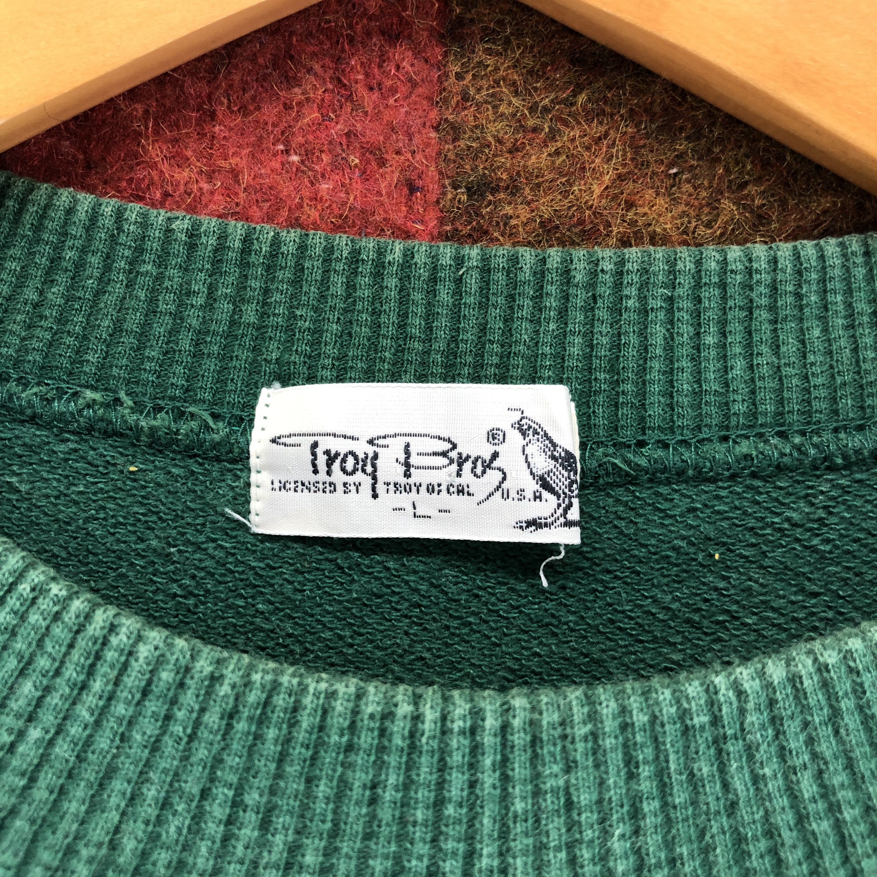 Vintage 90s Vintage TROY BROS Crew Neck Sweatshirt #0581/Y Size US L / EU 52-54 / 3 - 6 Thumbnail