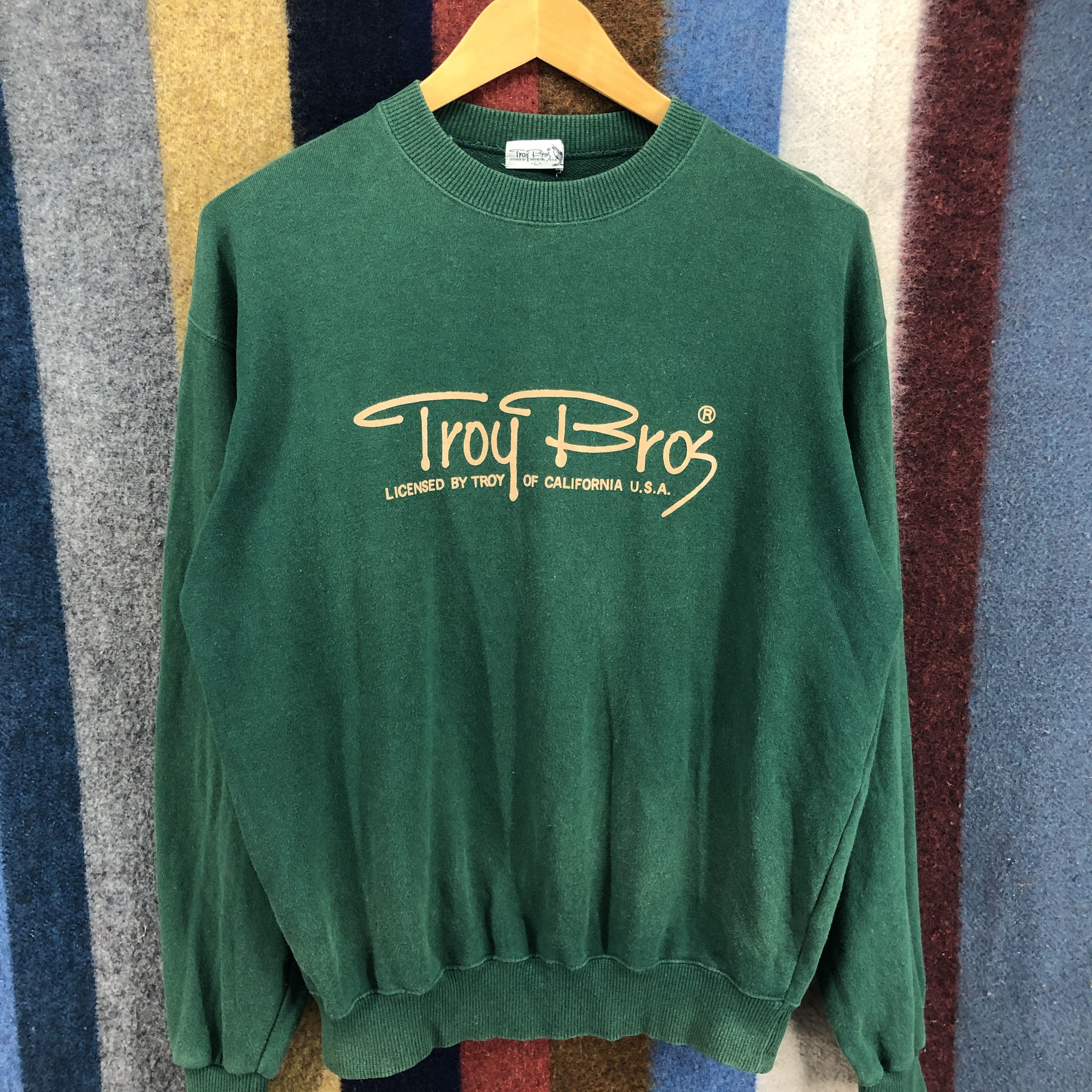 Vintage 90s Vintage TROY BROS Crew Neck Sweatshirt #0581/Y Size US L / EU 52-54 / 3 - 2 Thumbnail