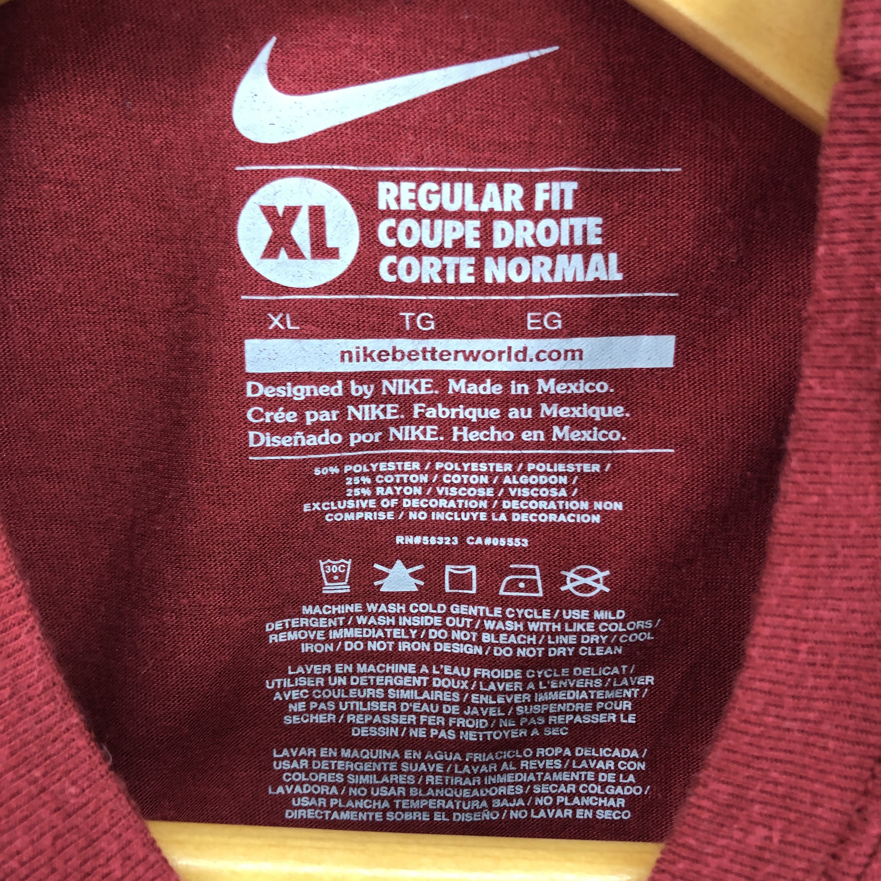 Nike NIKE Trojan Crew Neck T Shirt #2092-71 Size US XL / EU 56 / 4 - 5 Thumbnail
