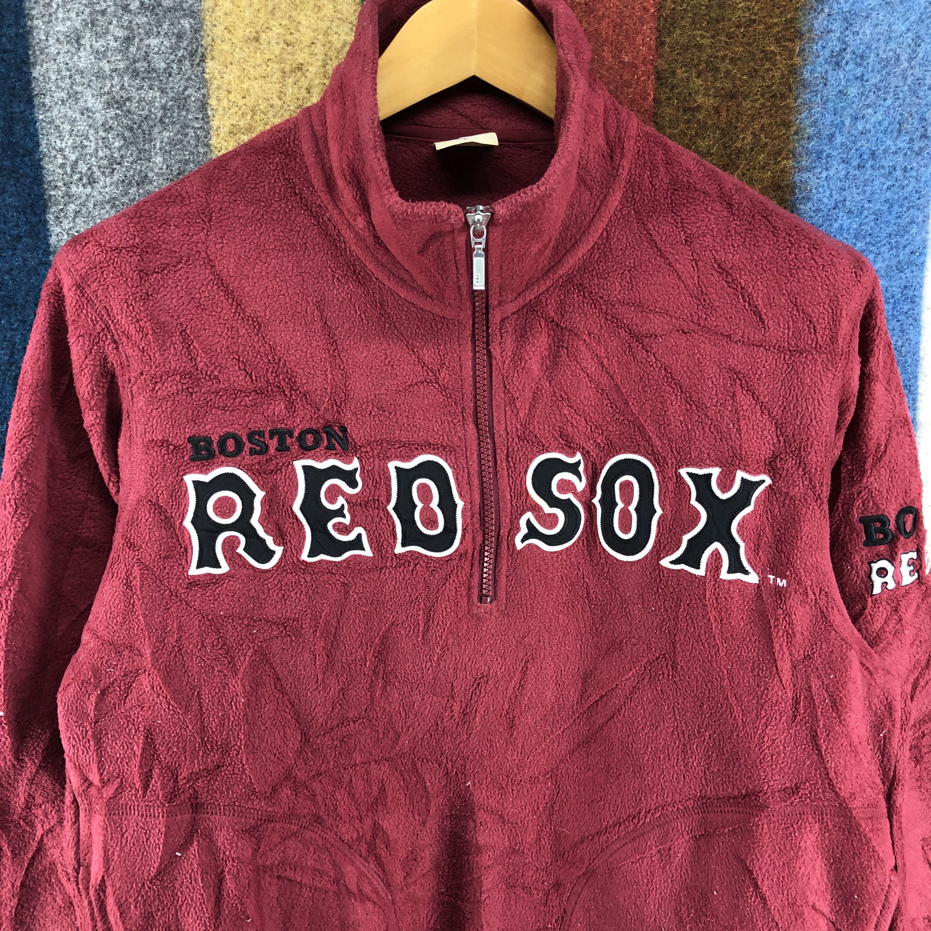 Uniqlo BOSTON RED SOX Turtle Neck Fleece #036/B Size US M / EU 48-50 / 2 - 2 Thumbnail