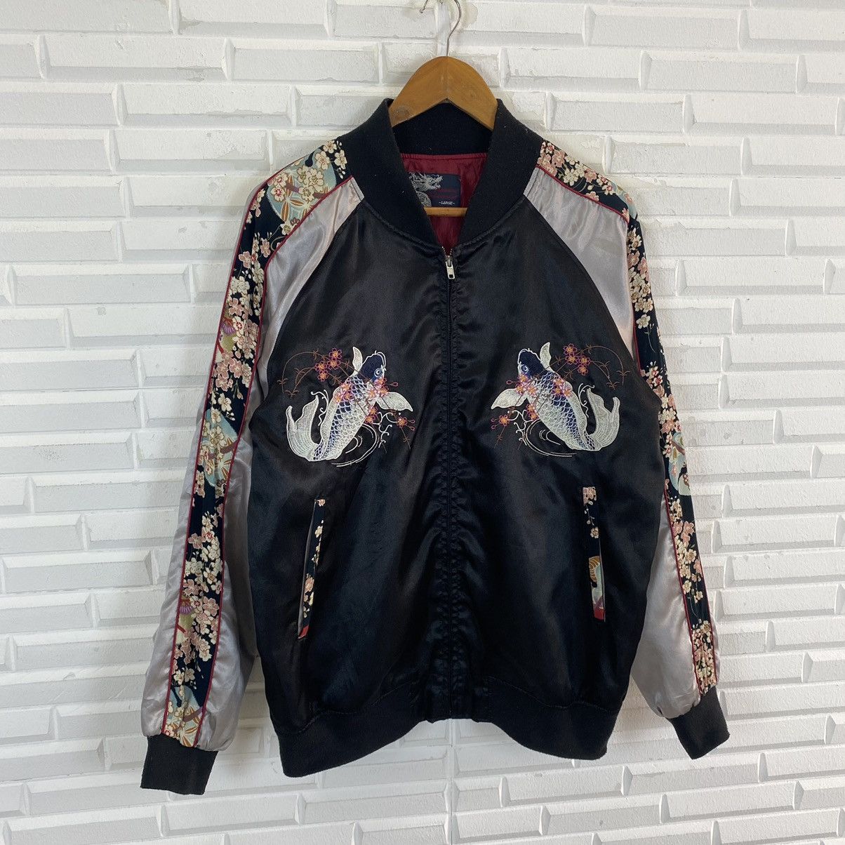 Japanese Brand JAPANESE TRADITIONAL SUKAJAN EMBROIDERED LOGO JACKET Size US M / EU 48-50 / 2 - 3 Thumbnail