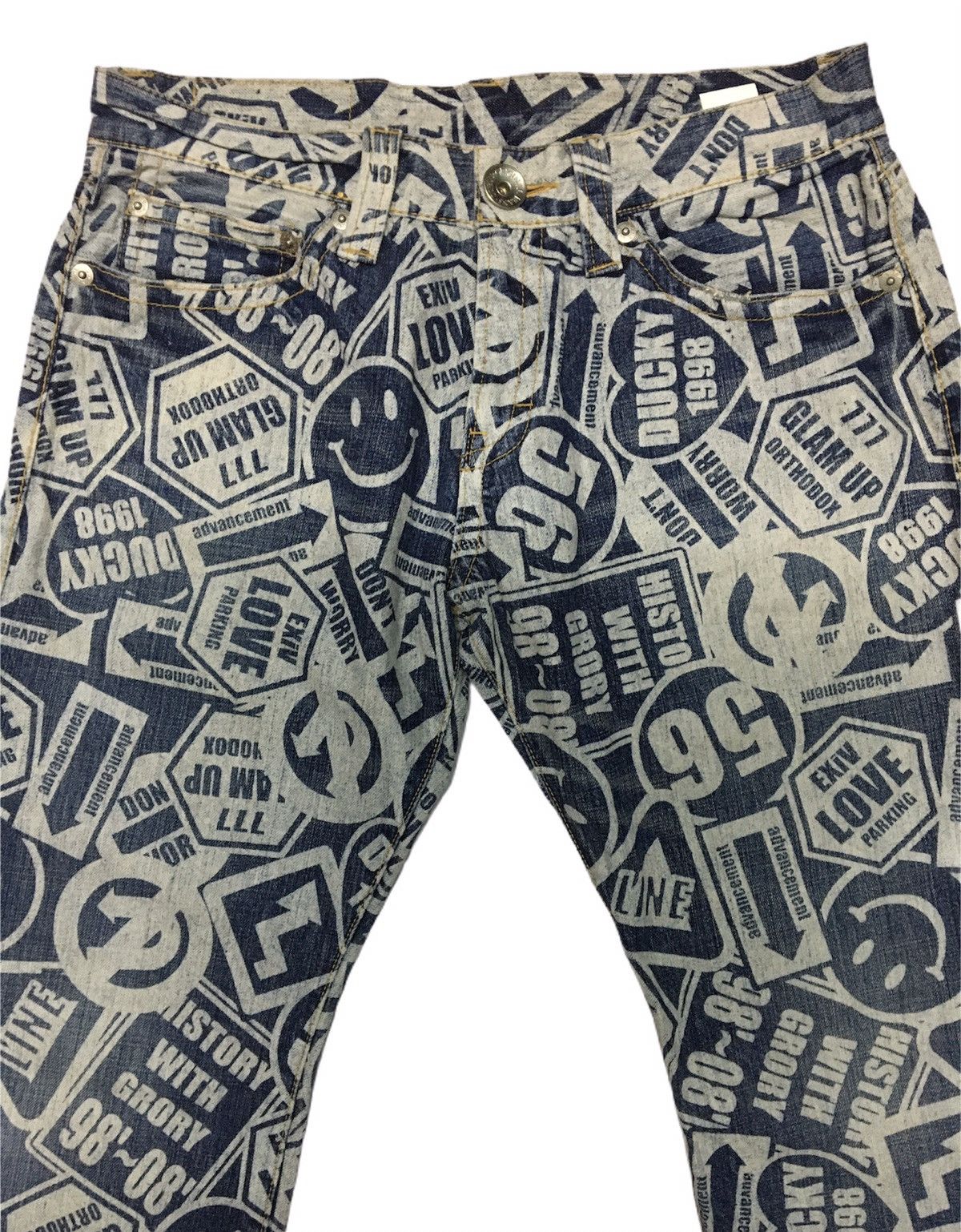 Hysteric Glamour RARE DENIM PANTS FULLPRINT INSPIRE HYSTERIC GLAMOUR Size US 28 / EU 44 - 4 Thumbnail