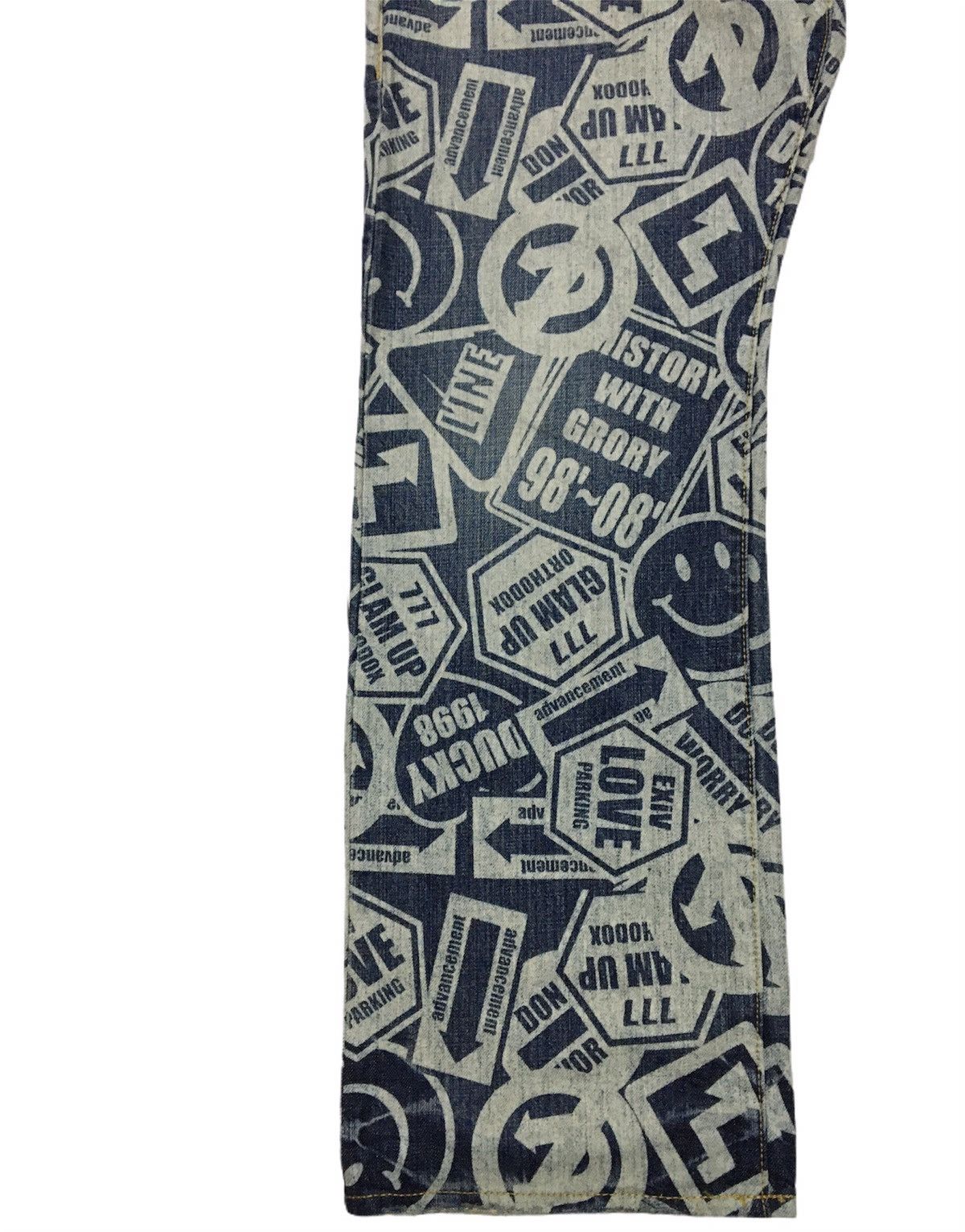 Hysteric Glamour RARE DENIM PANTS FULLPRINT INSPIRE HYSTERIC GLAMOUR Size US 28 / EU 44 - 3 Thumbnail