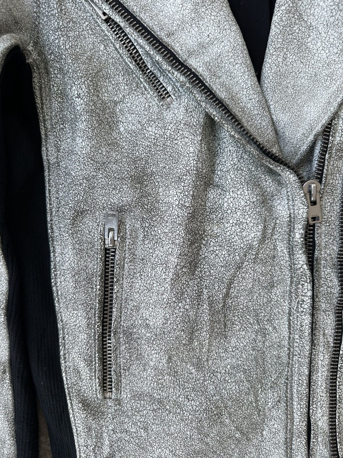 Iro IRO ILARIA Cracked Lamb Leather Biker Jacket Size 40 Size S / US 4 / IT 40 - 6 Thumbnail