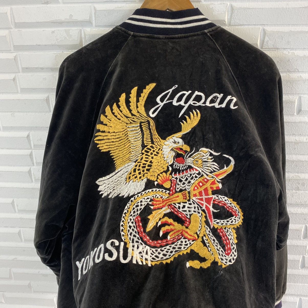 Japanese Brand ✨SUKAJAN VELVET EMBROIDERED LOGO JACKET Size US M / EU 48-50 / 2 - 8 Thumbnail