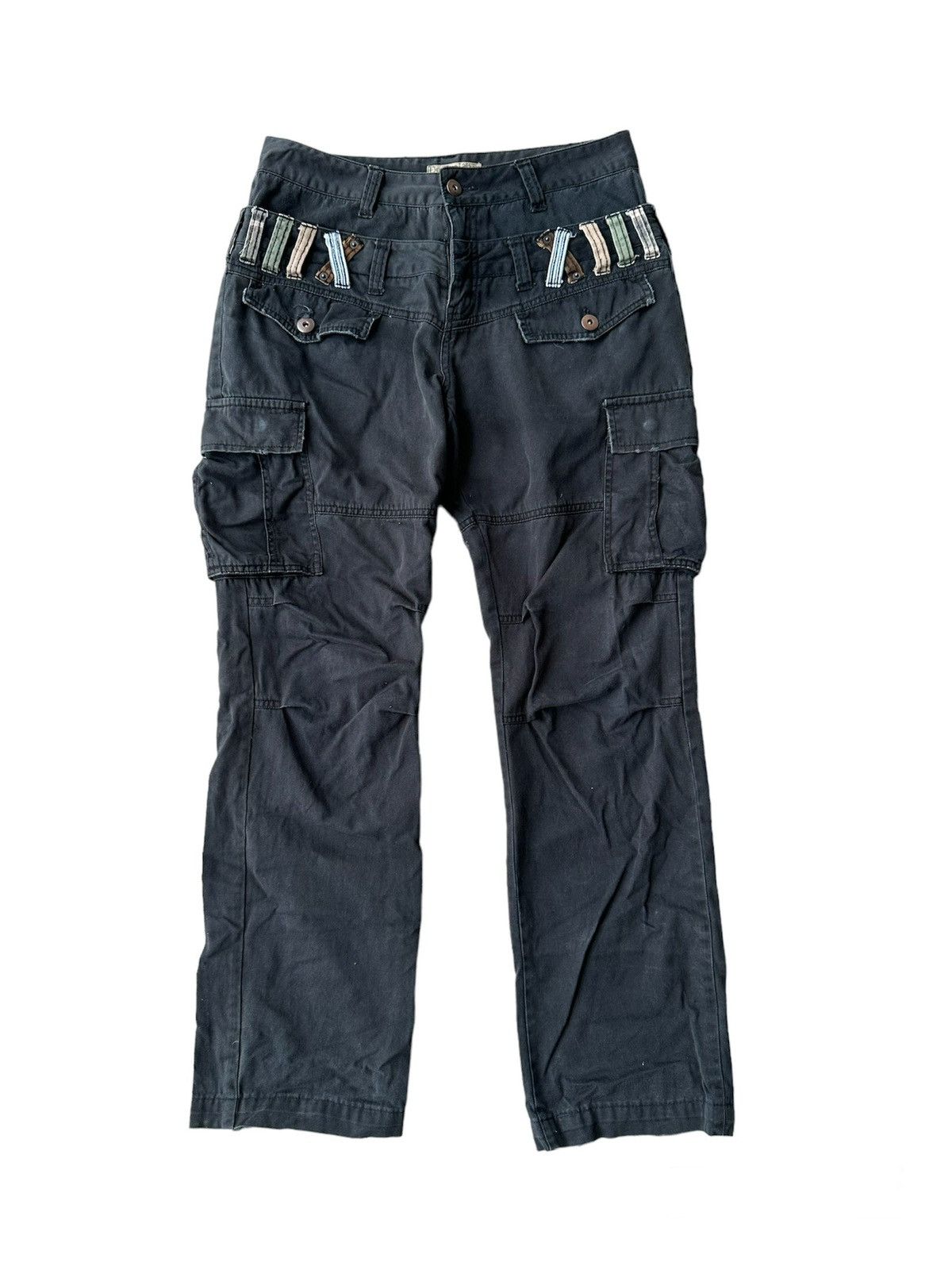 If Six Was Nine Rare Denim Lab Double Waist Cargo Pants Size US 30 / EU 46 - 1 Thumbnail