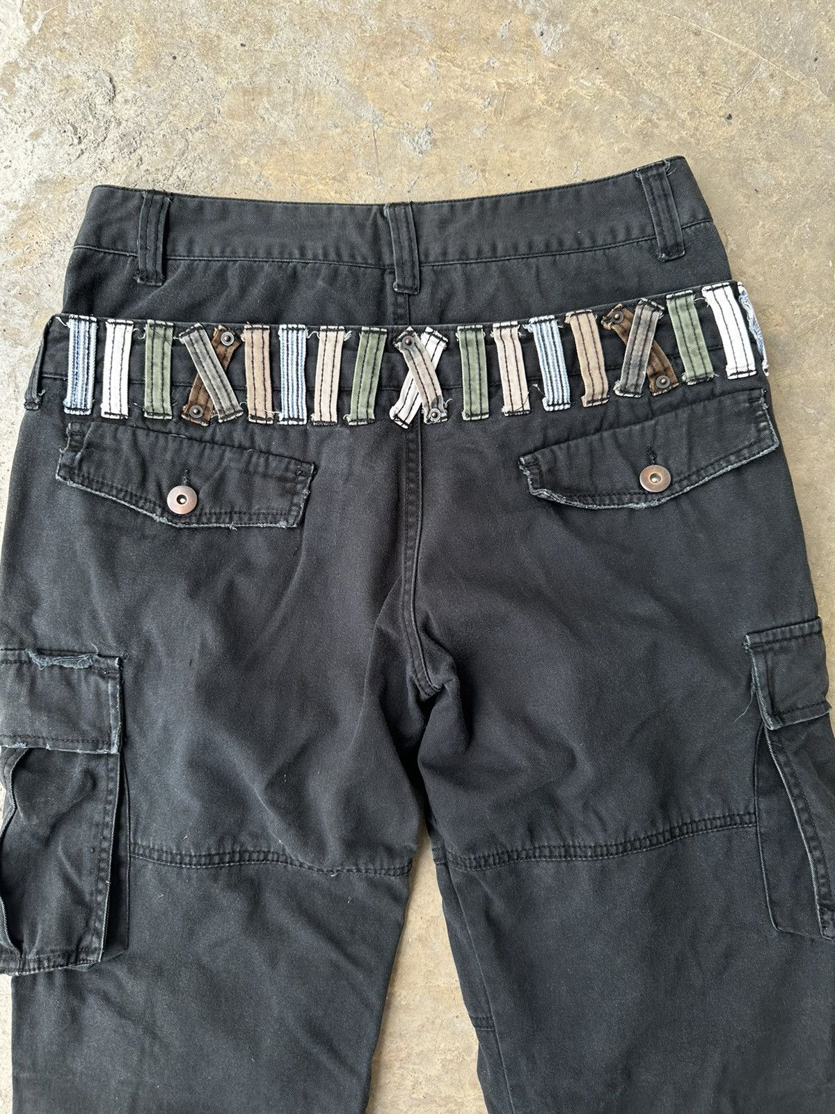 If Six Was Nine Rare Denim Lab Double Waist Cargo Pants Size US 30 / EU 46 - 9 Thumbnail